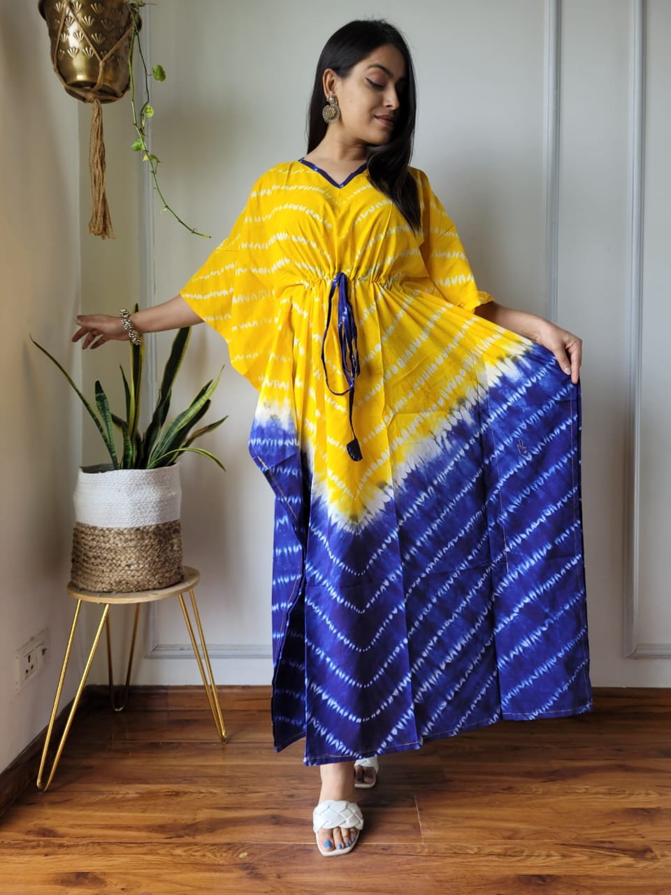 Cotton Printed Long Kaftan