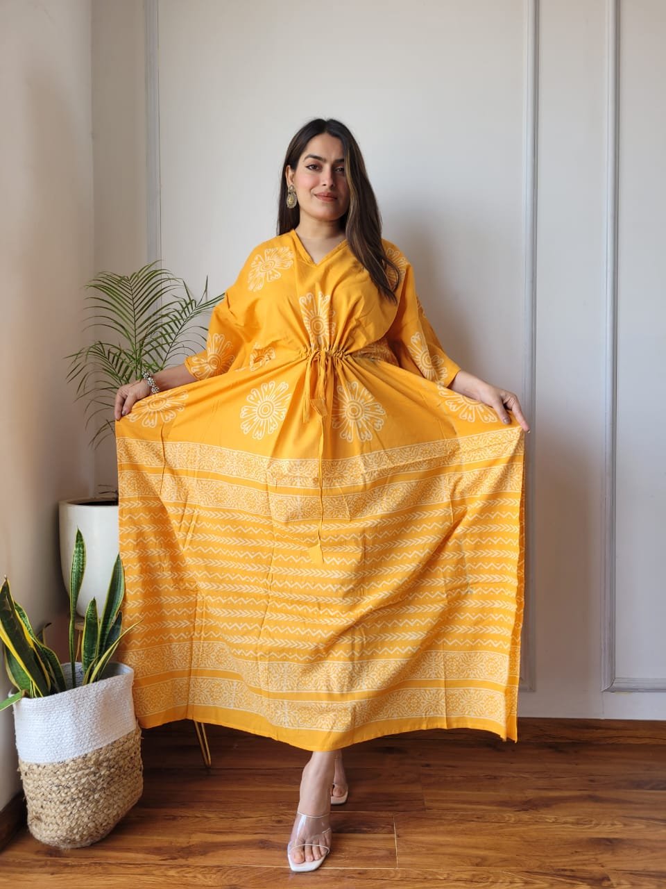 Cotton Printed Long Kaftan