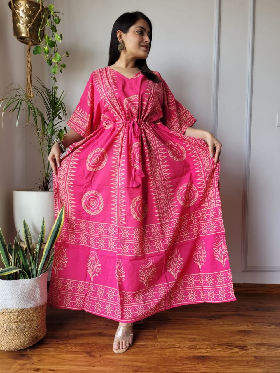 Cotton Printed Long Kaftan