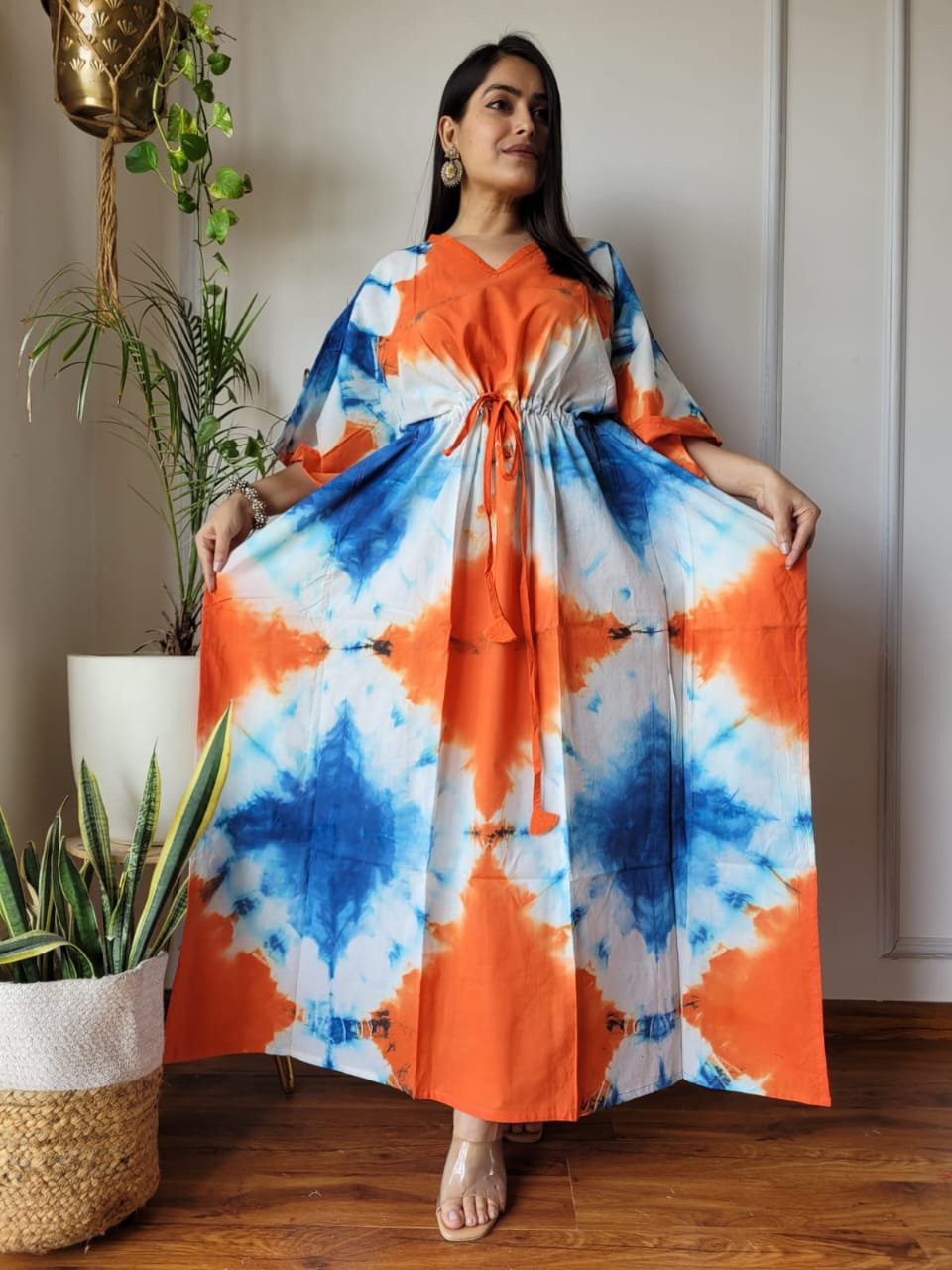 Cotton Printed Long Kaftan