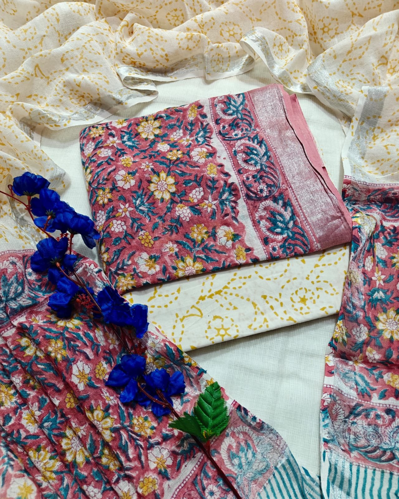 Cotton Linen Printed Suit