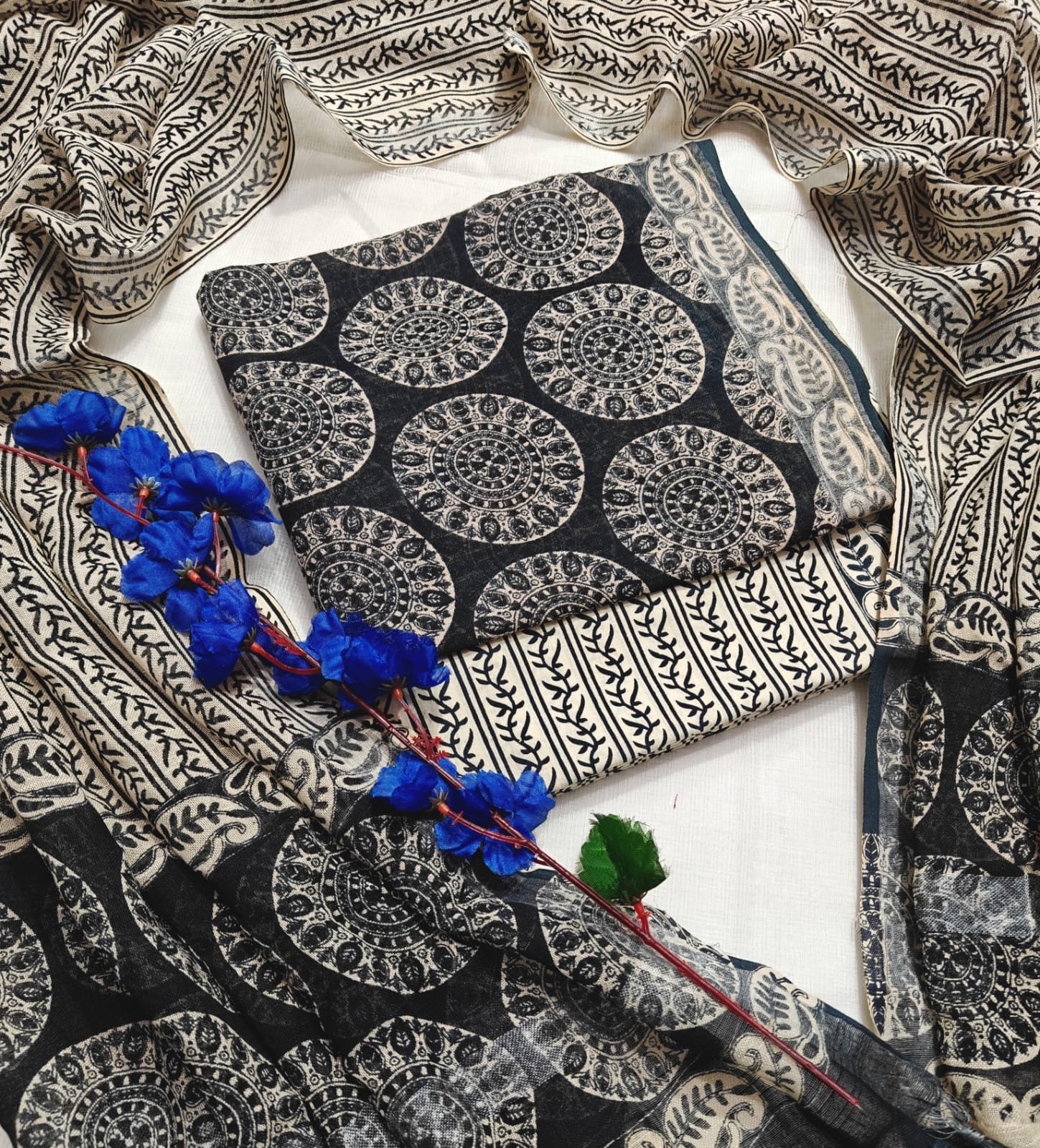 Cotton Linen Printed Suit