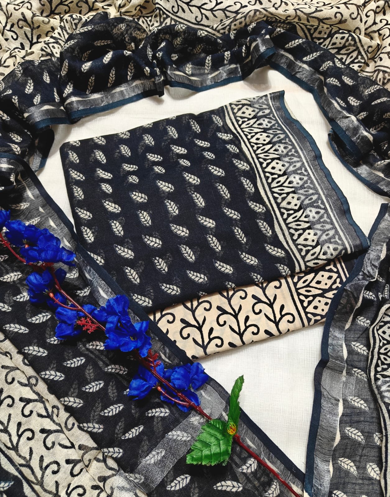 Cotton Linen Printed Suit
