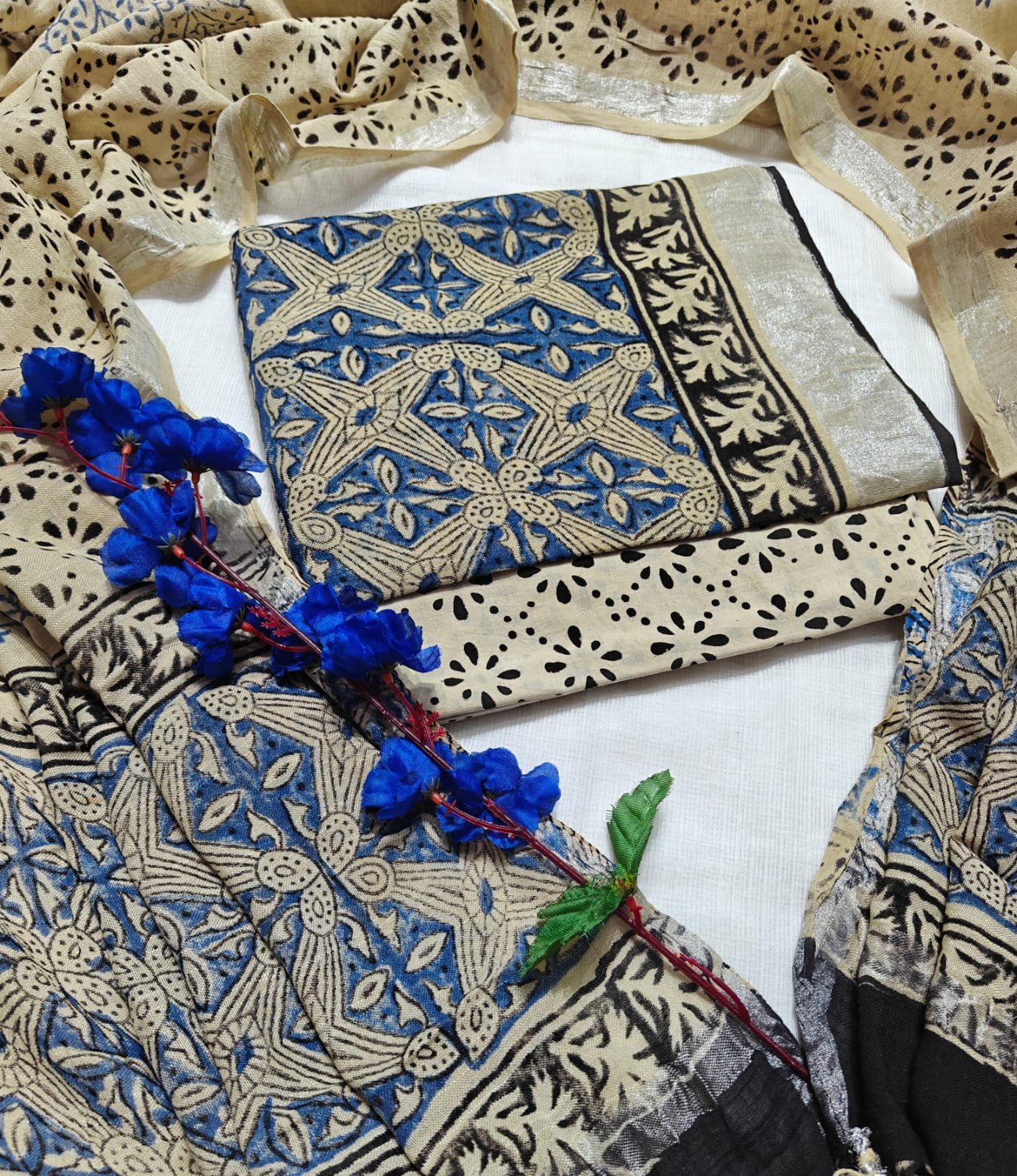 Cotton Linen Printed Suit