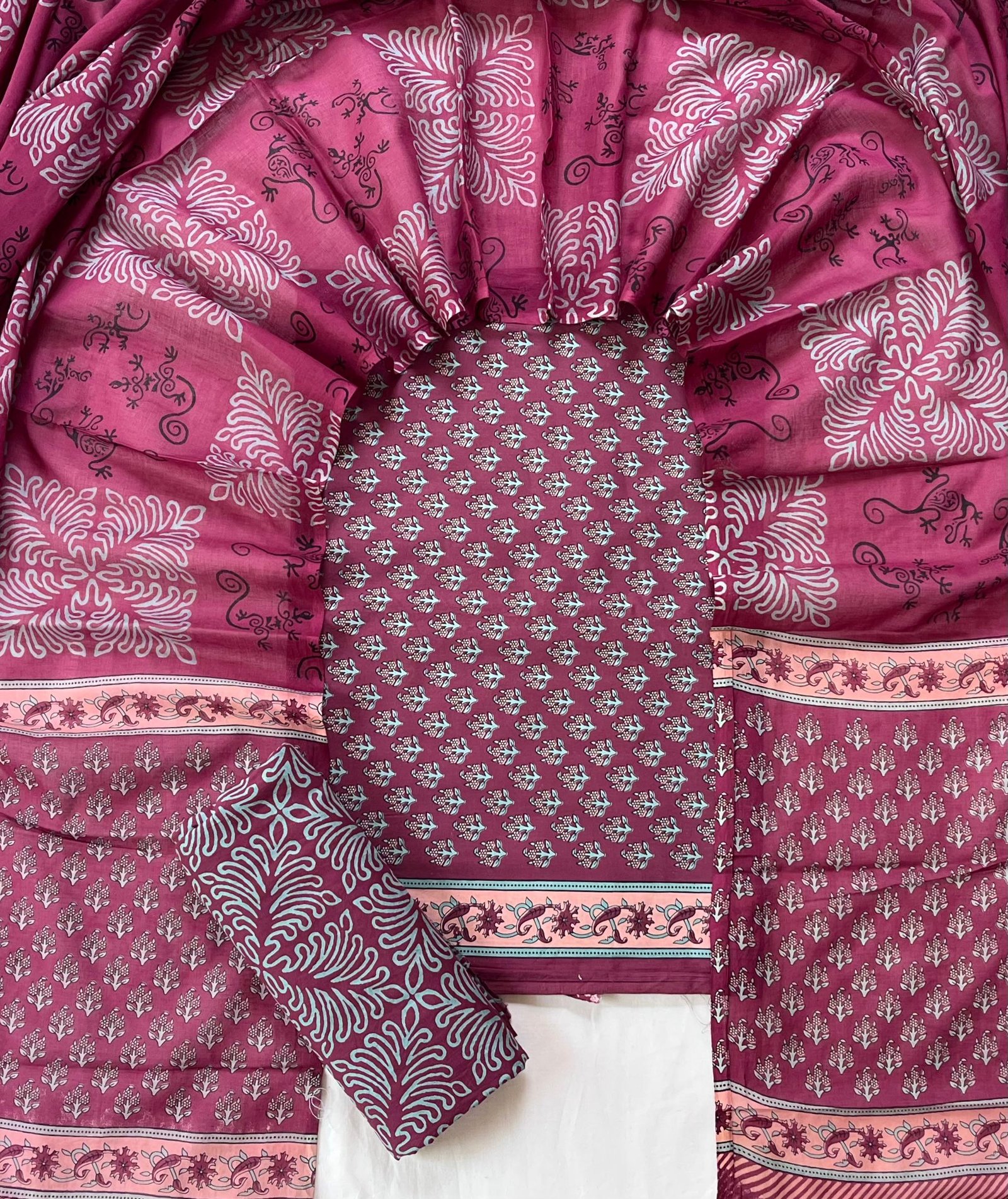 Cotton Dupatta Printed Suit