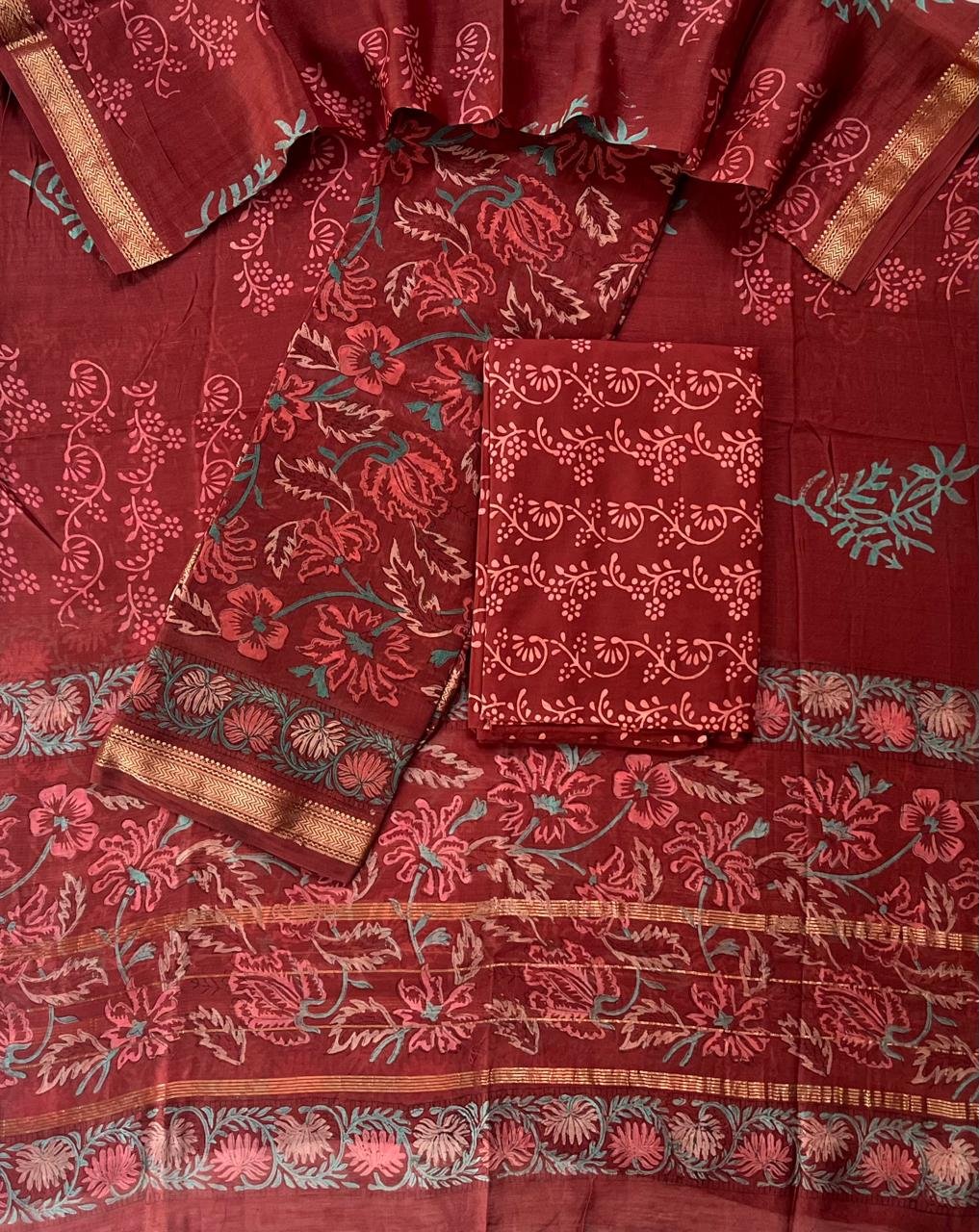 Maheshwari Printed Suit Set