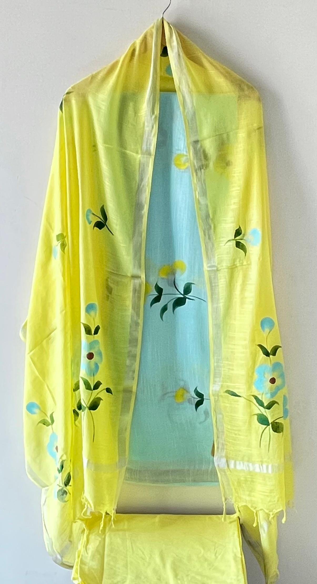 Cotton Linen Printed Suit