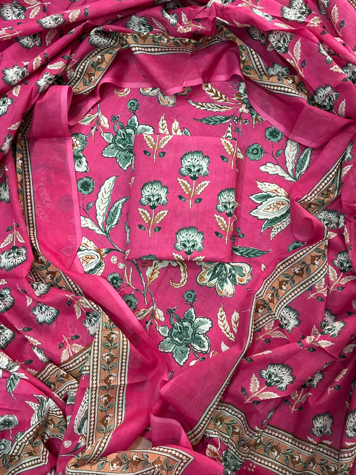 Cotton Dupatta Printed Suit