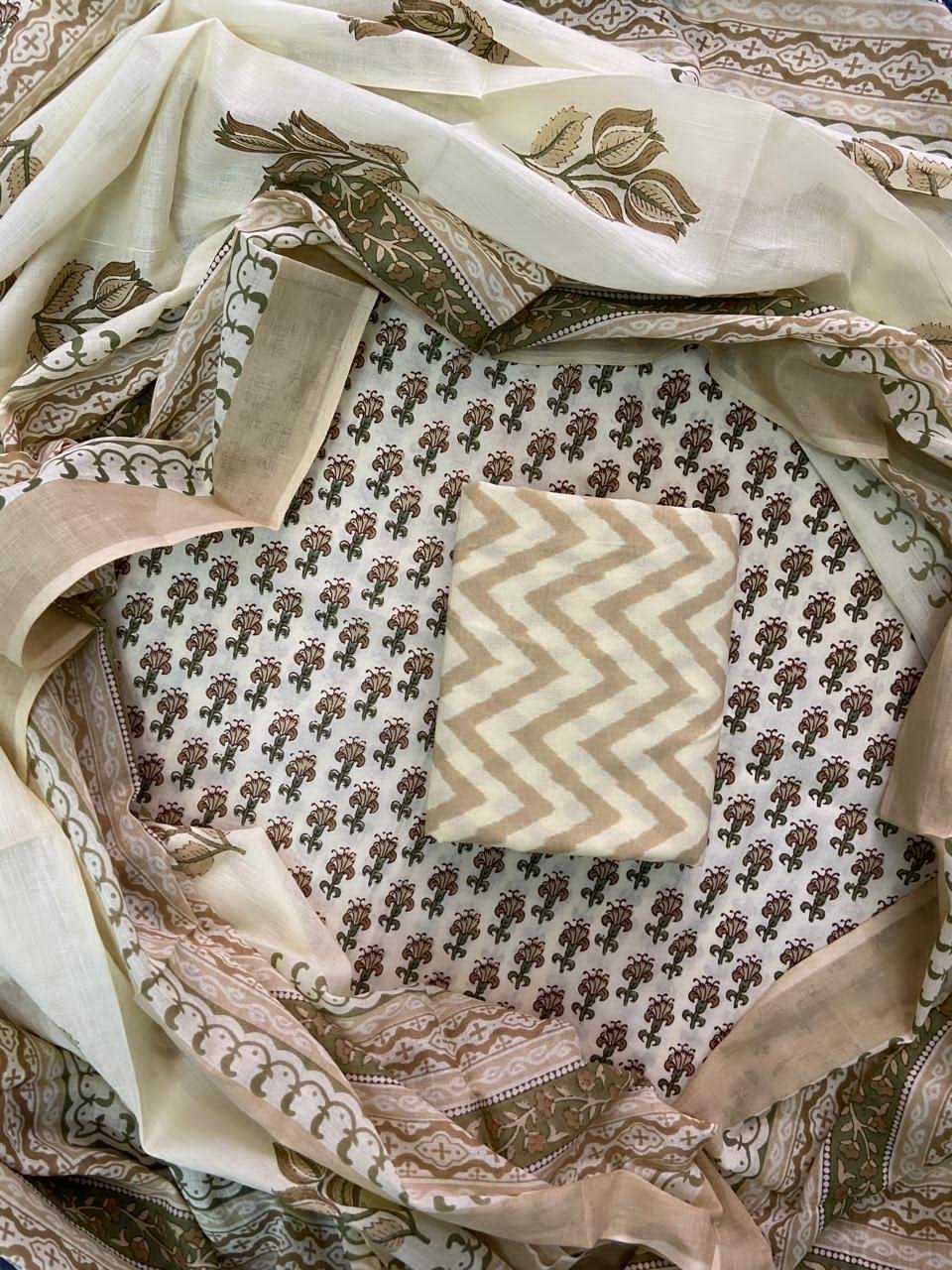 Cotton Dupatta Printed Suit