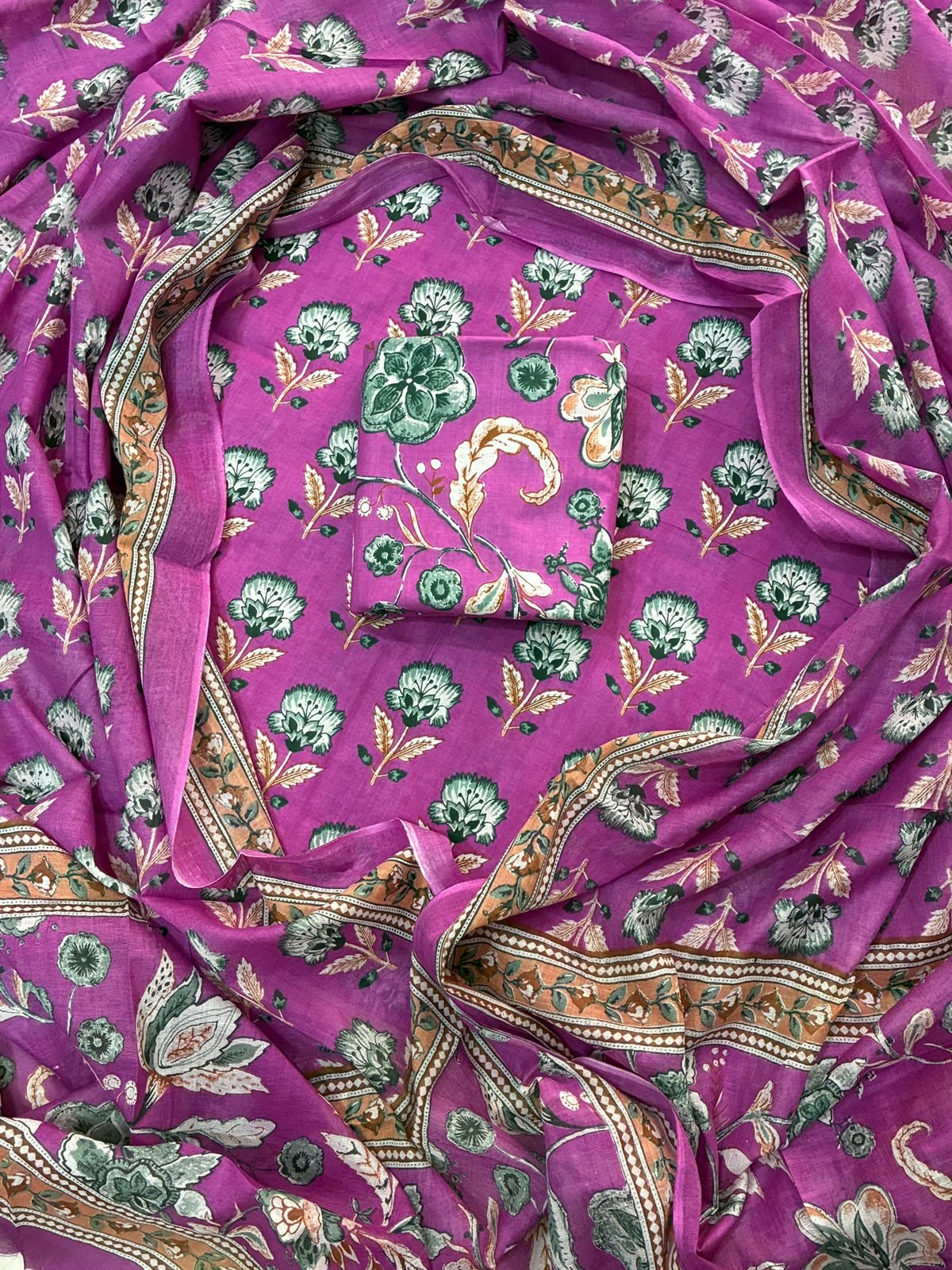 Cotton Dupatta Printed Suit