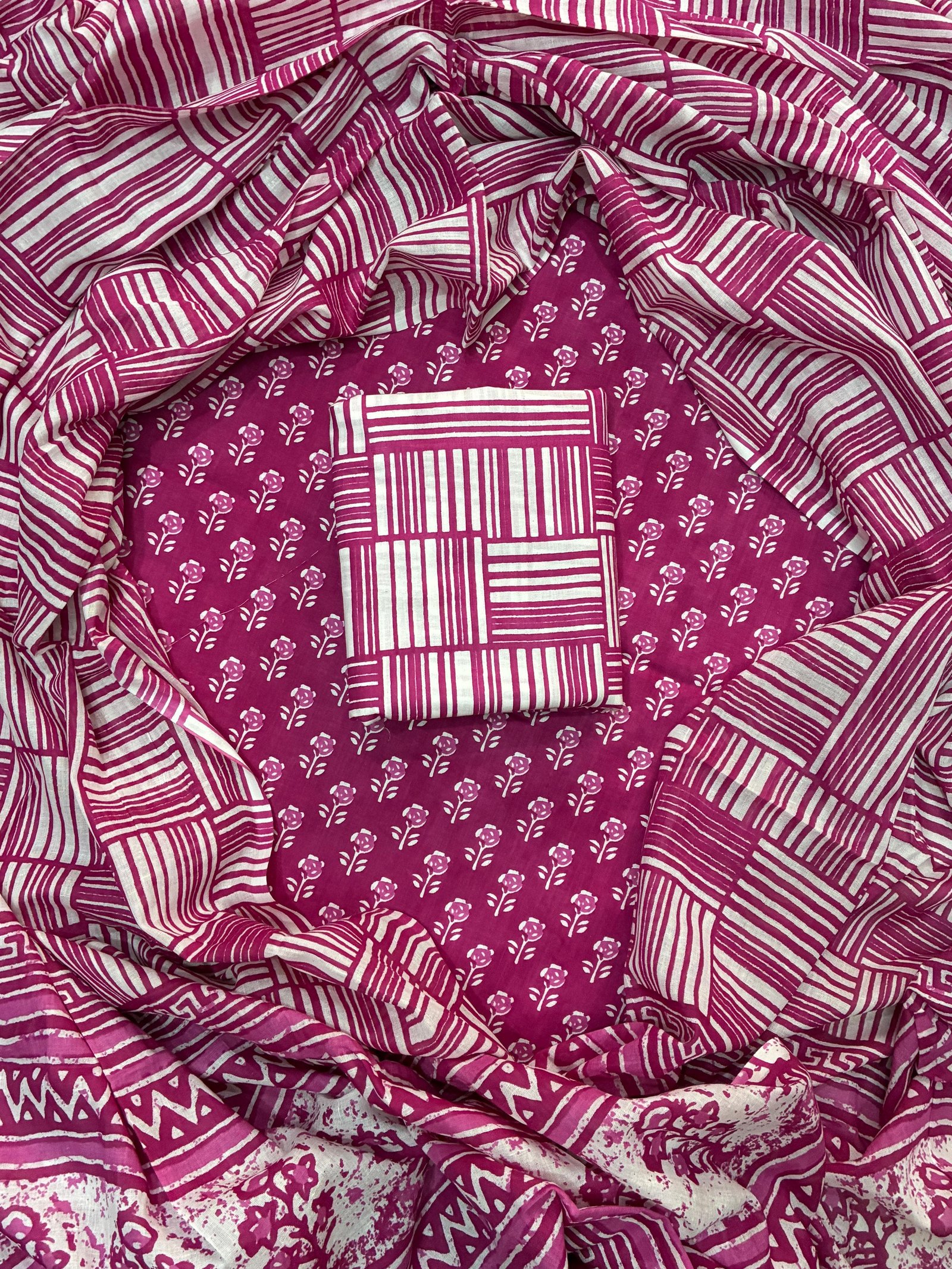 Cotton Dupatta Printed Suit