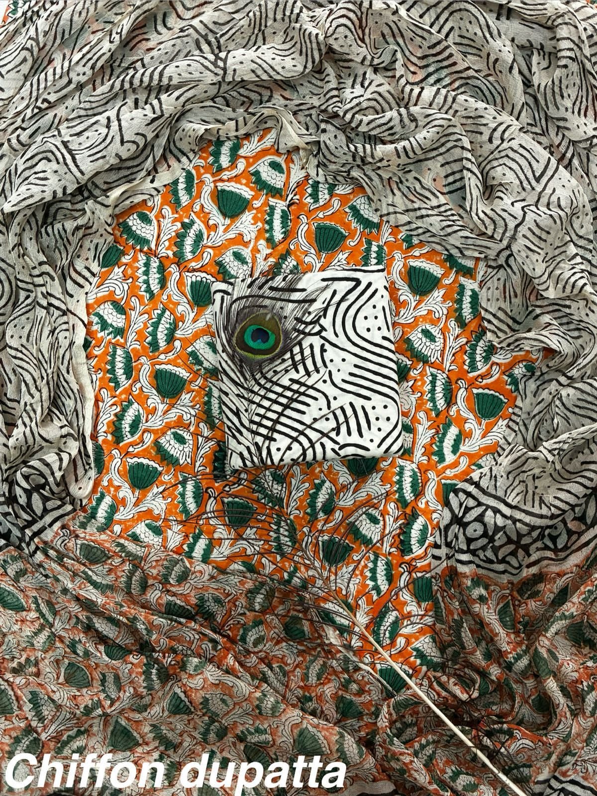 Chiffon Dupatta Cotton Suit