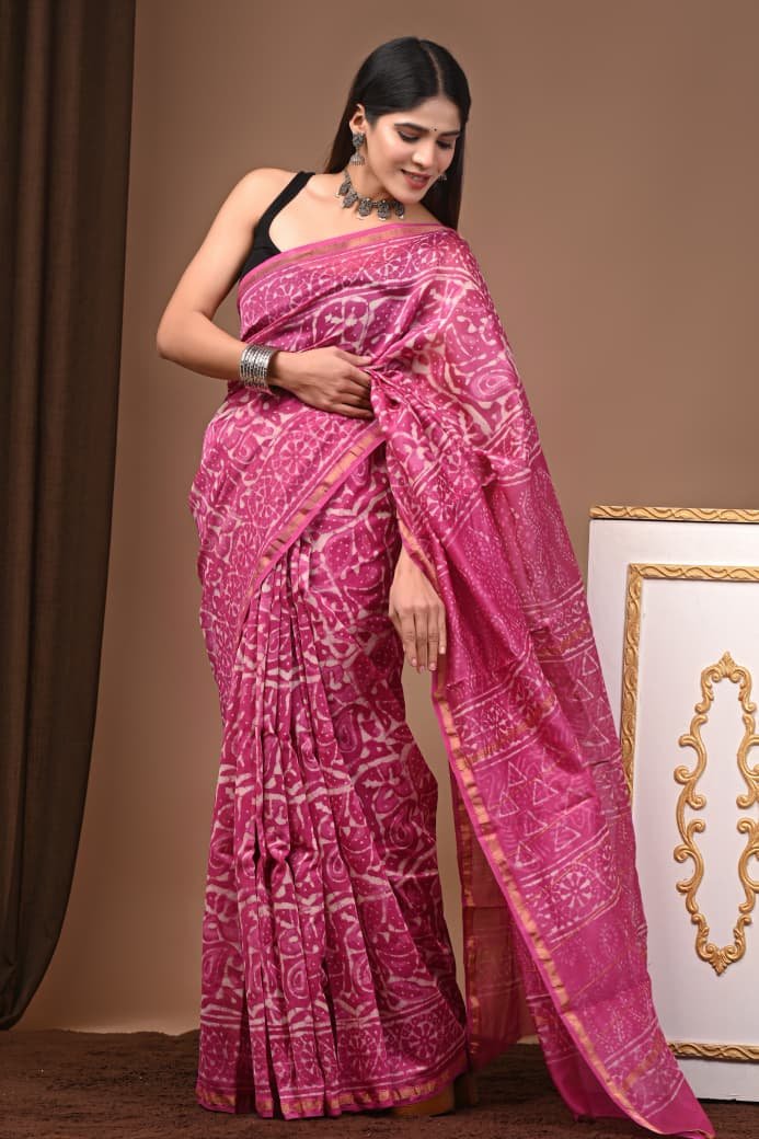 Chanderi Printed Saree