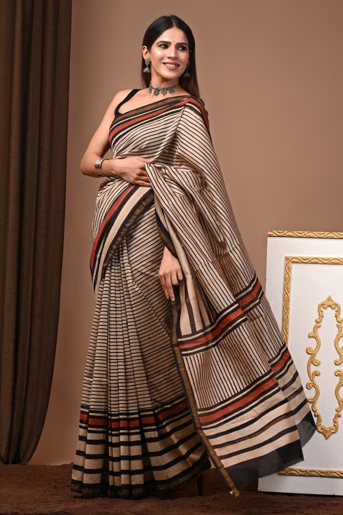 Chanderi Printed Saree