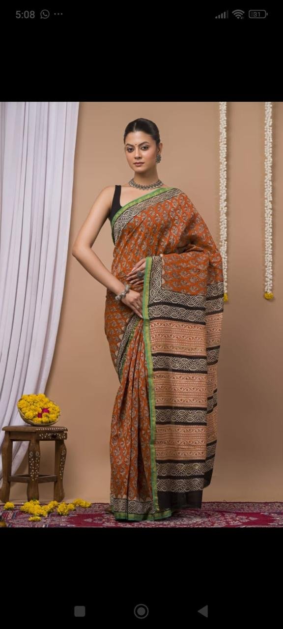 Chanderi Printed Saree