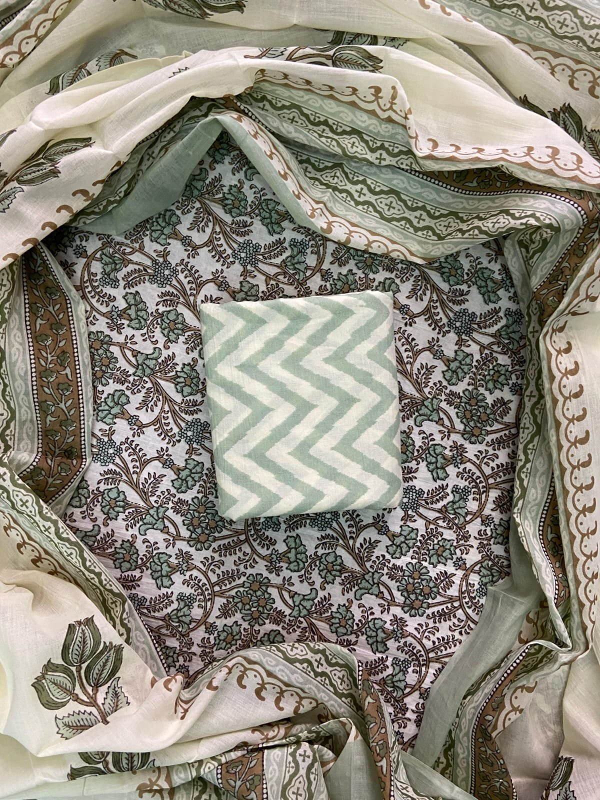 Cotton Dupatta Printed Suit