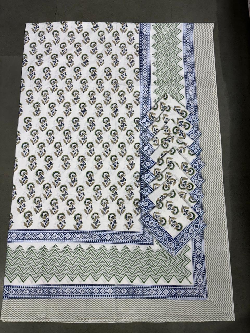 Cotton Printed 8 Seater Table Cover Set