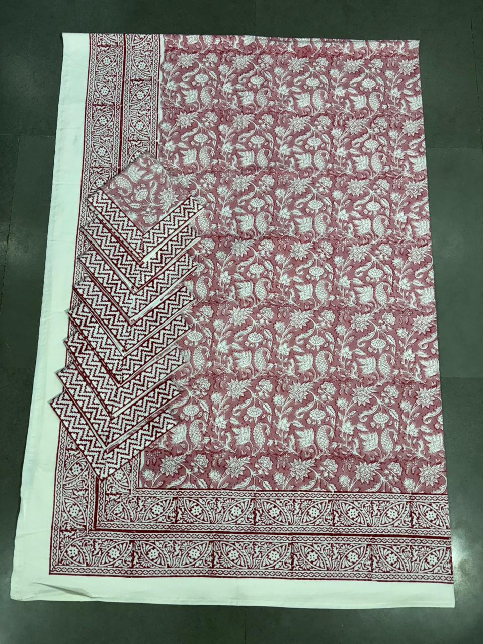 Cotton Printed 8 Seater Table Cover Set