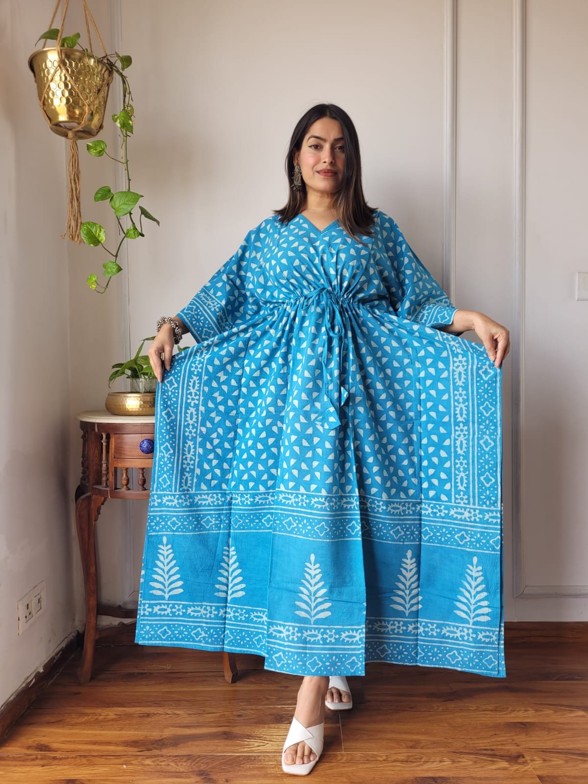 Cotton Printed Long Kaftan