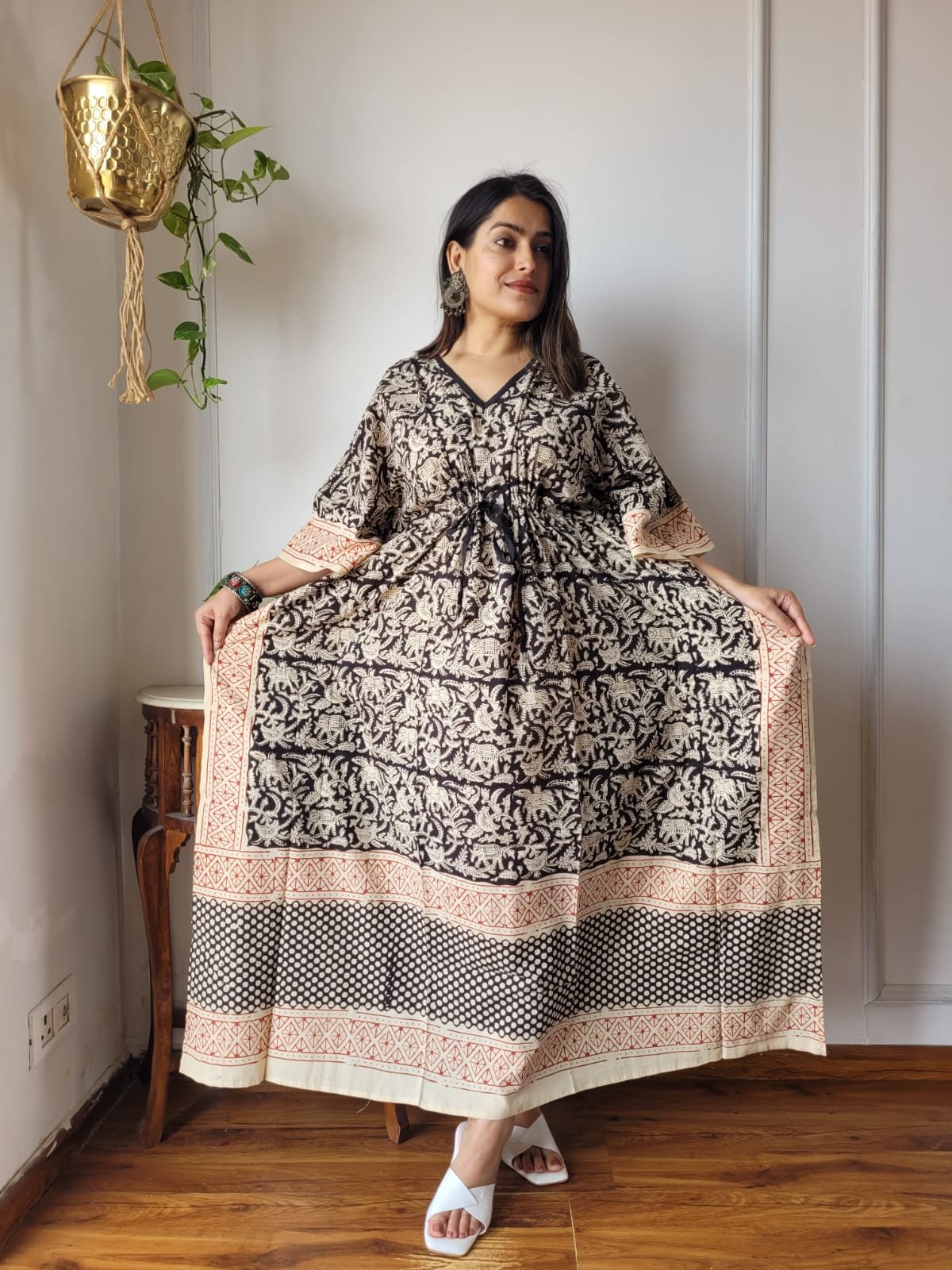 Cotton Printed Long Kaftan