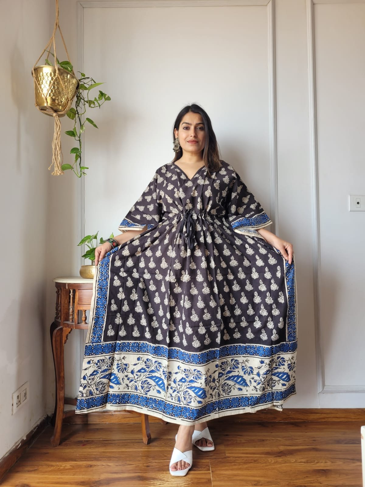 Cotton Printed Long Kaftan