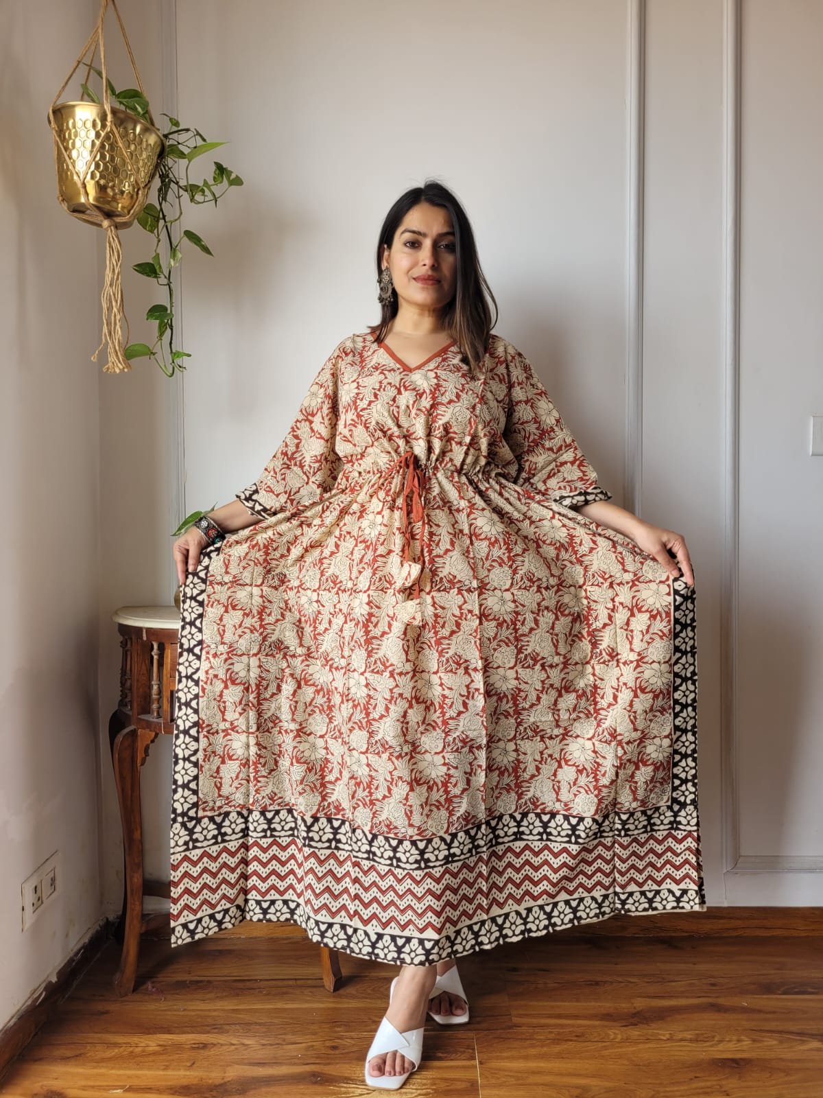 Cotton Printed Long Kaftan