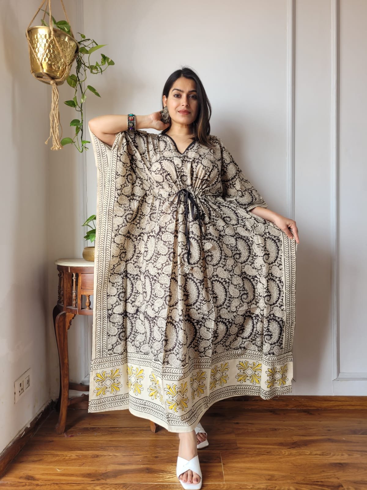 Cotton Printed Long Kaftan