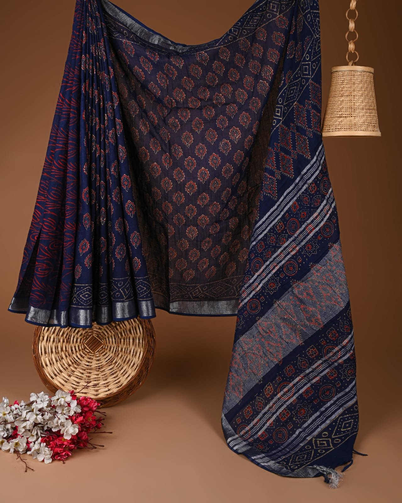 Cotton Linen Printed Saree