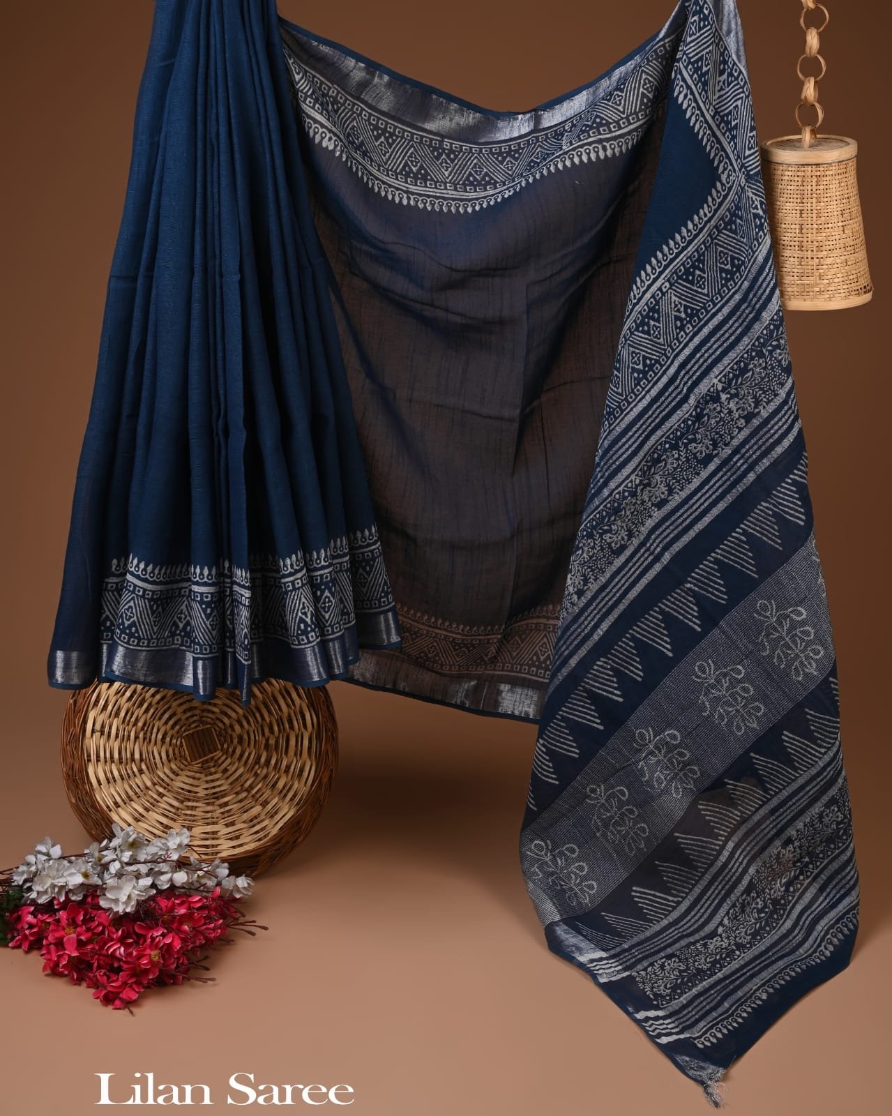 Cotton Linen Printed Saree