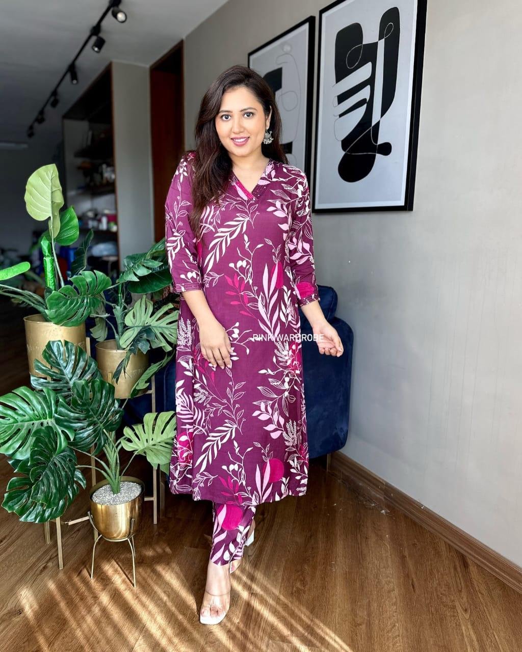 Maslin Cotton Printed Cord Set