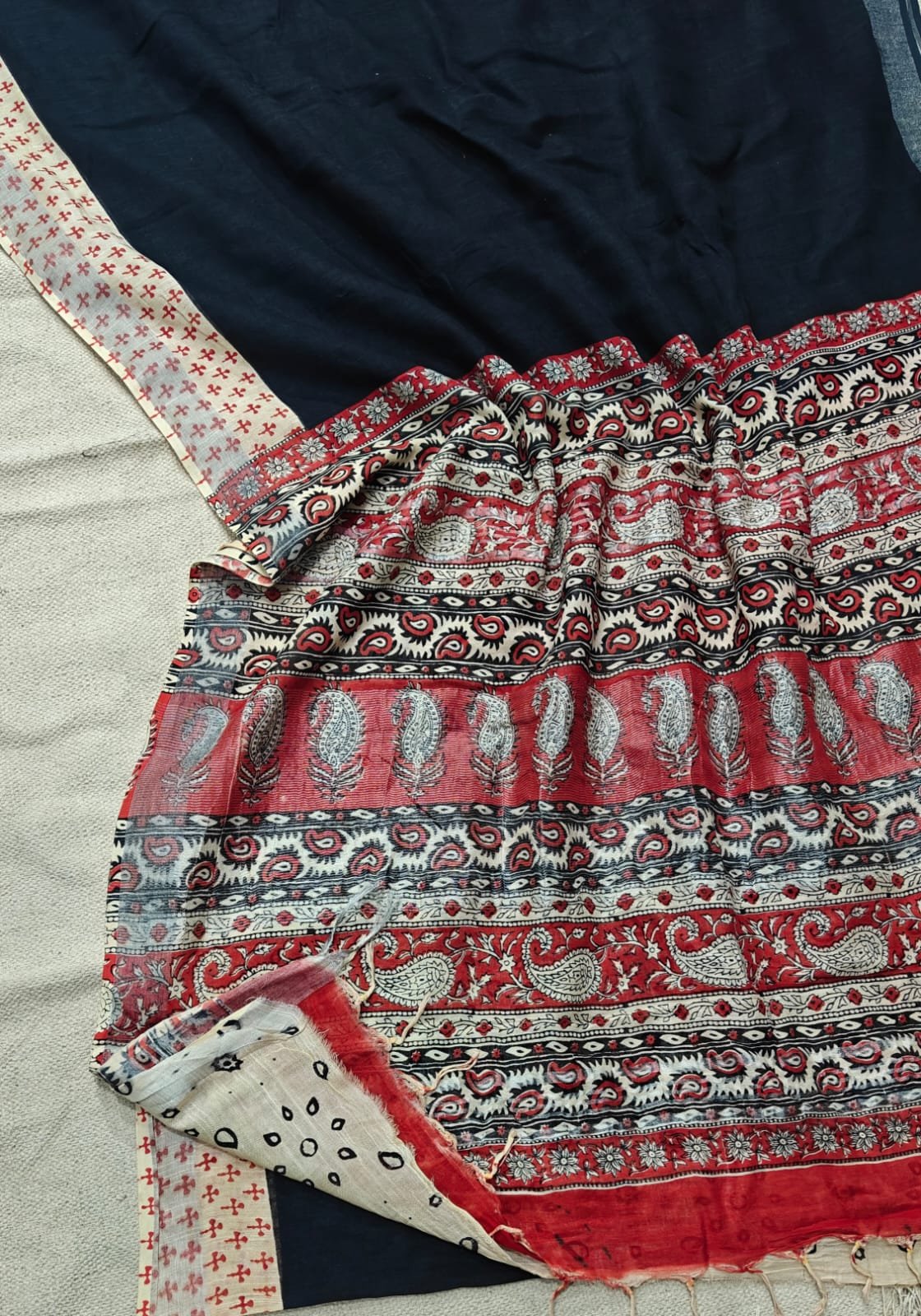 Cotton Linen Printed Saree