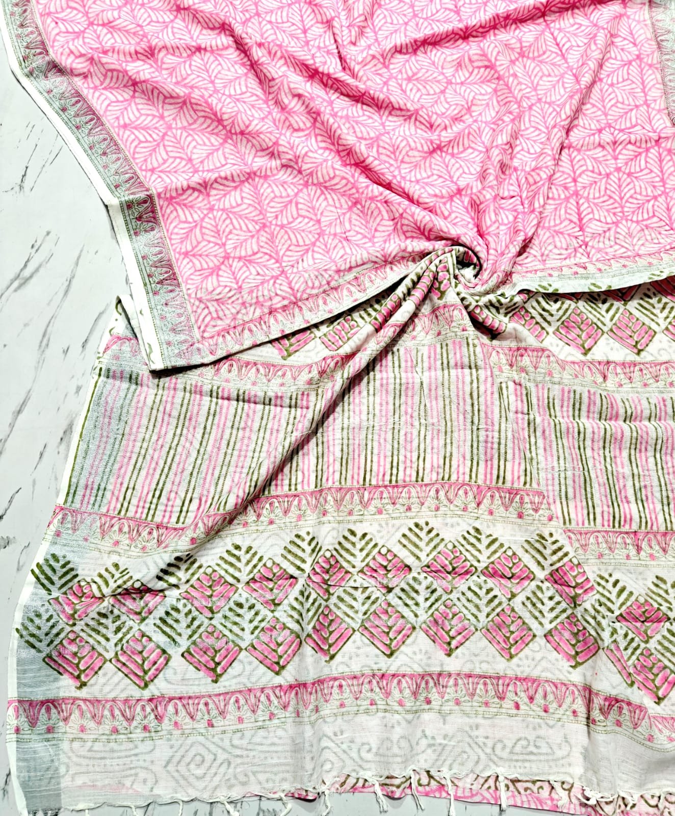 Cotton Linen Printed Saree