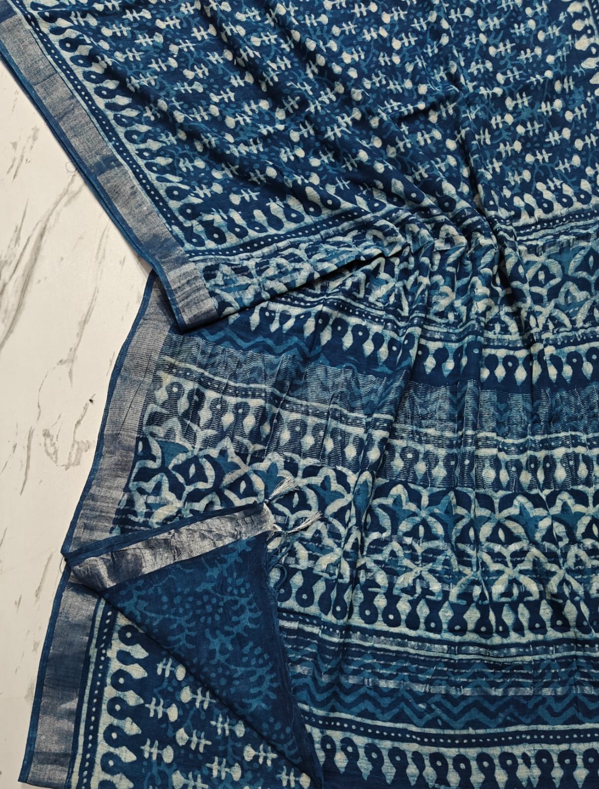 Cotton Linen Printed Saree