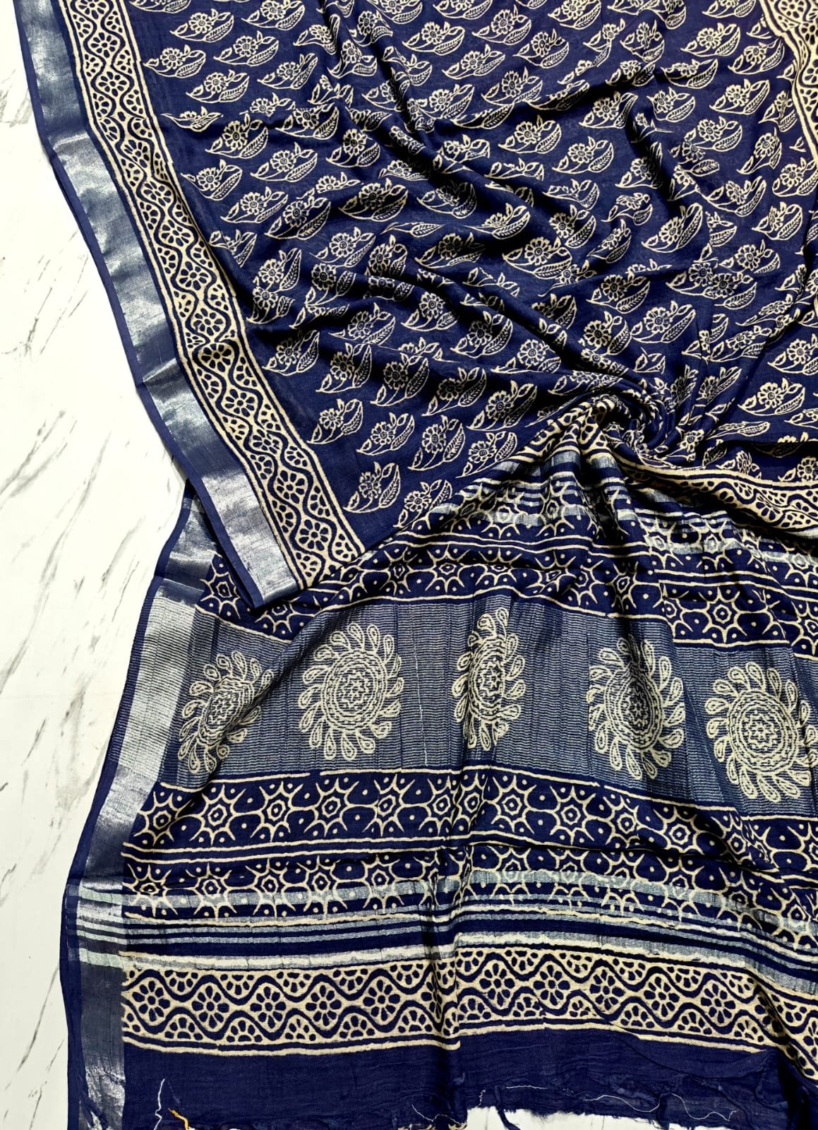 Cotton Linen Printed Saree