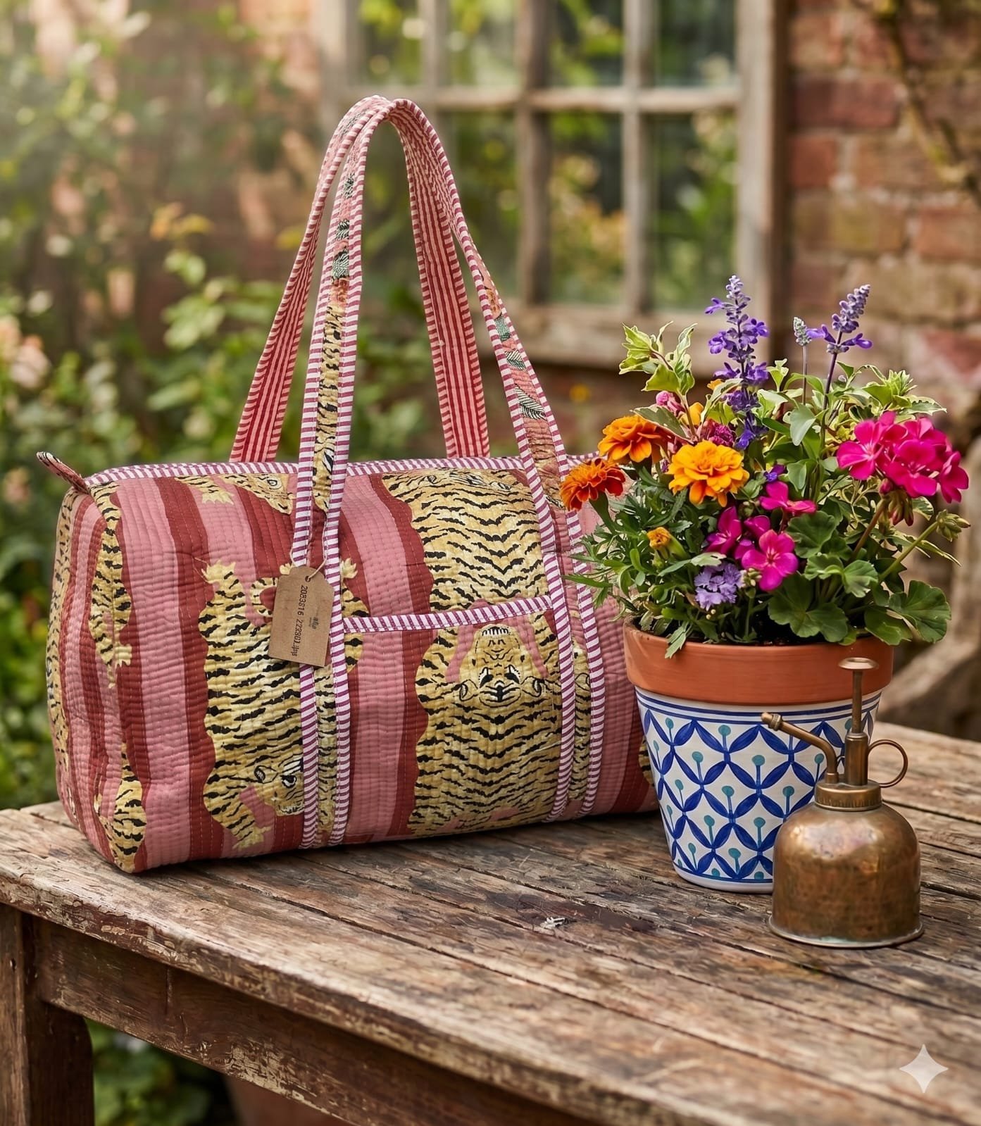 Cotton Quilted Duffle Bag