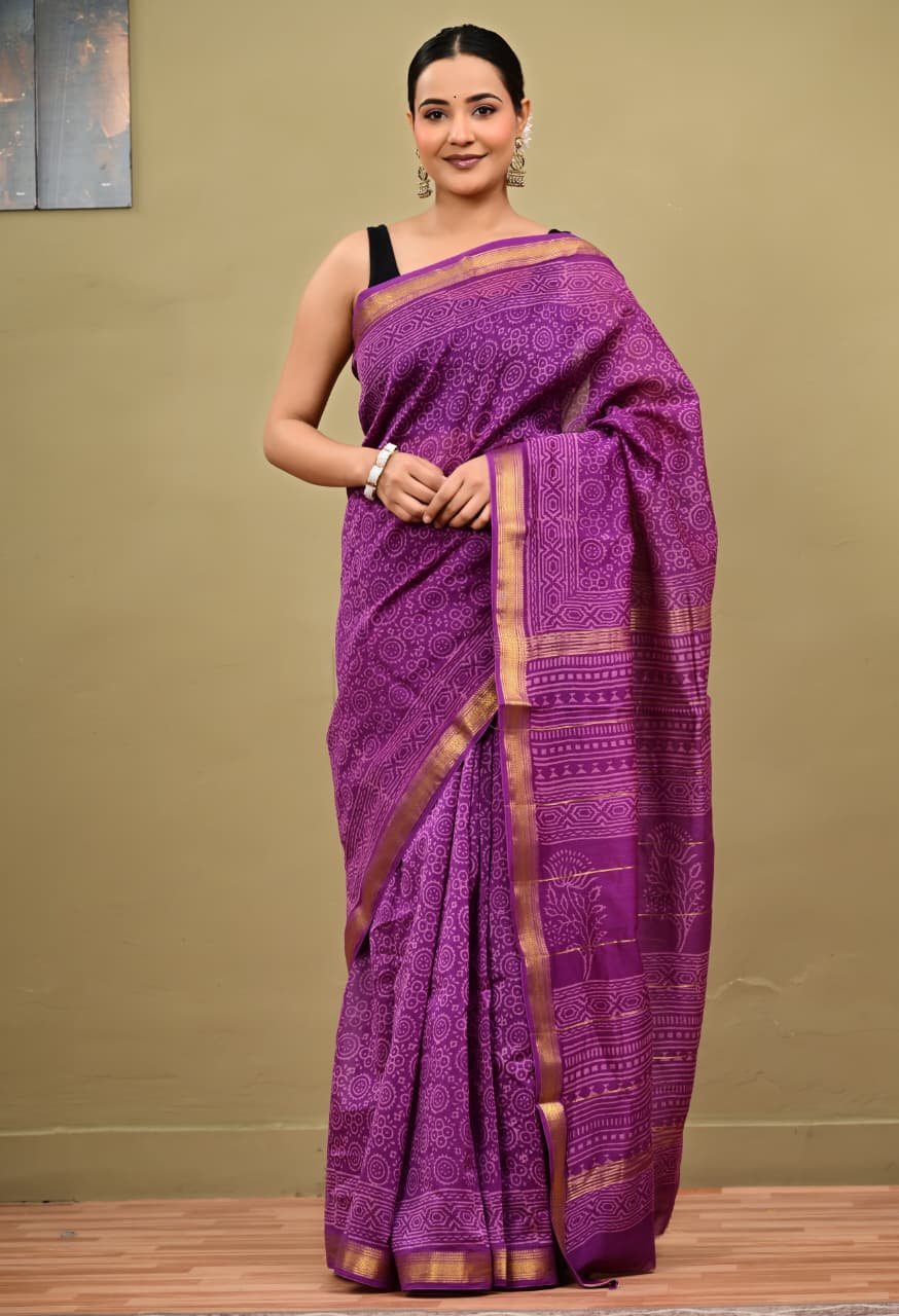 Maheshwari Printed Saree