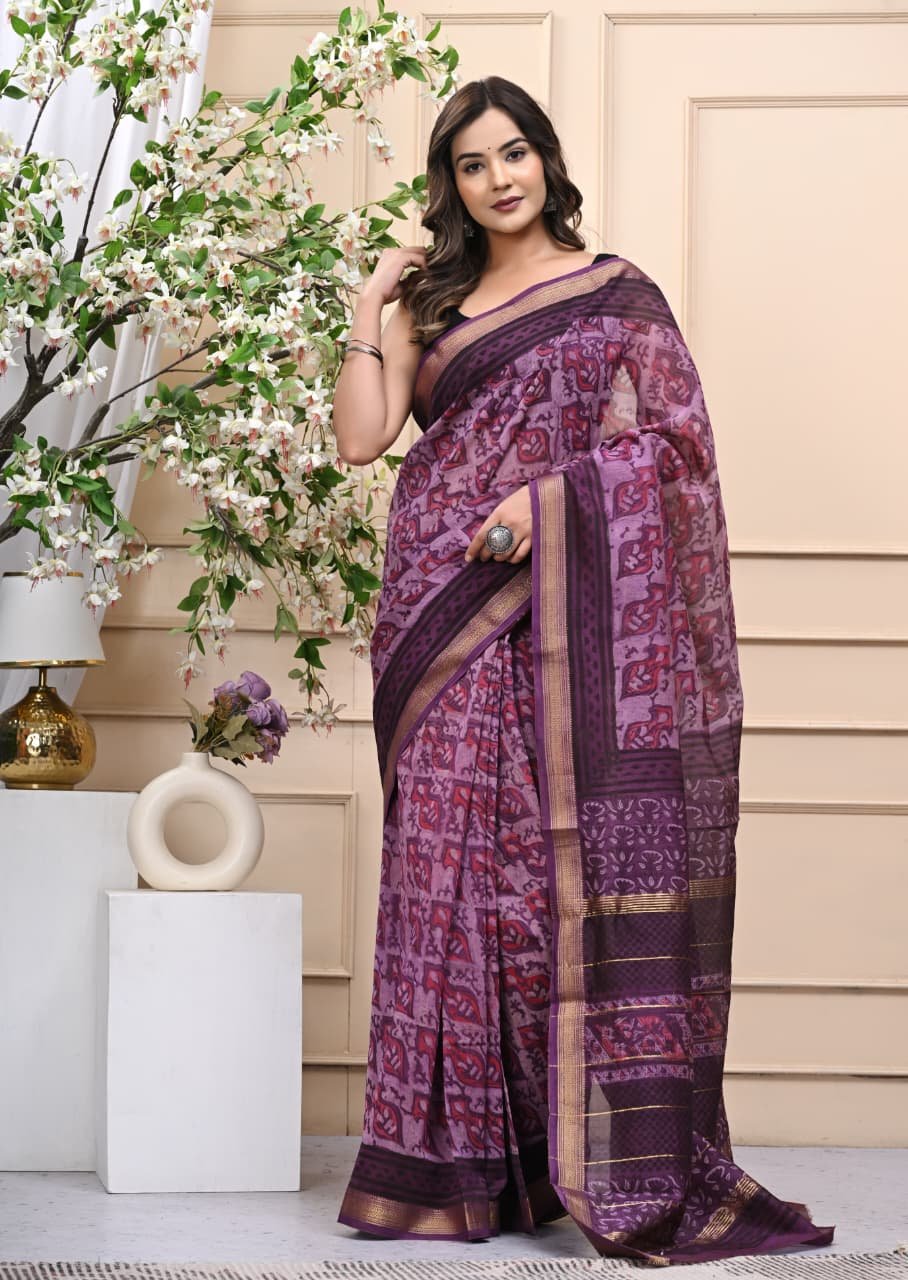 Maheshwari Printed Saree