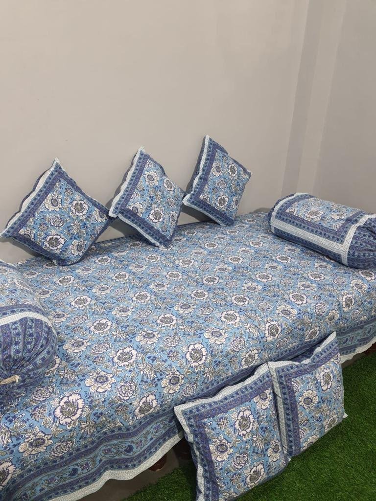Cotton Printed Diwan Set