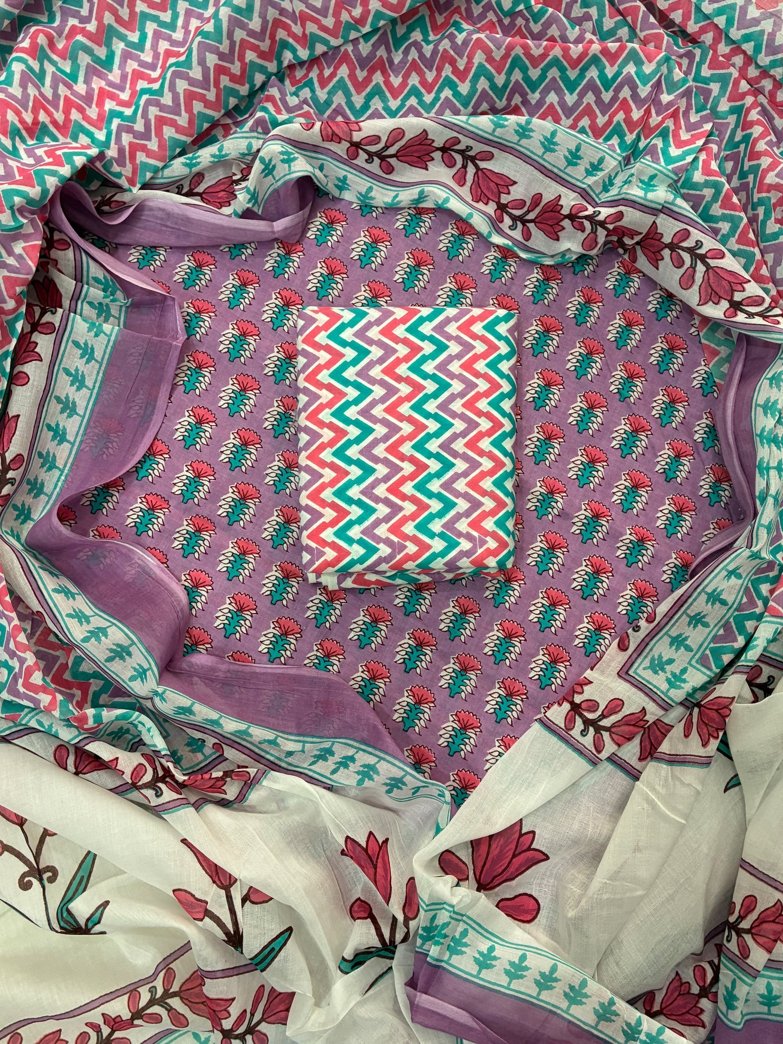 Cotton Dupatta Printed Suit