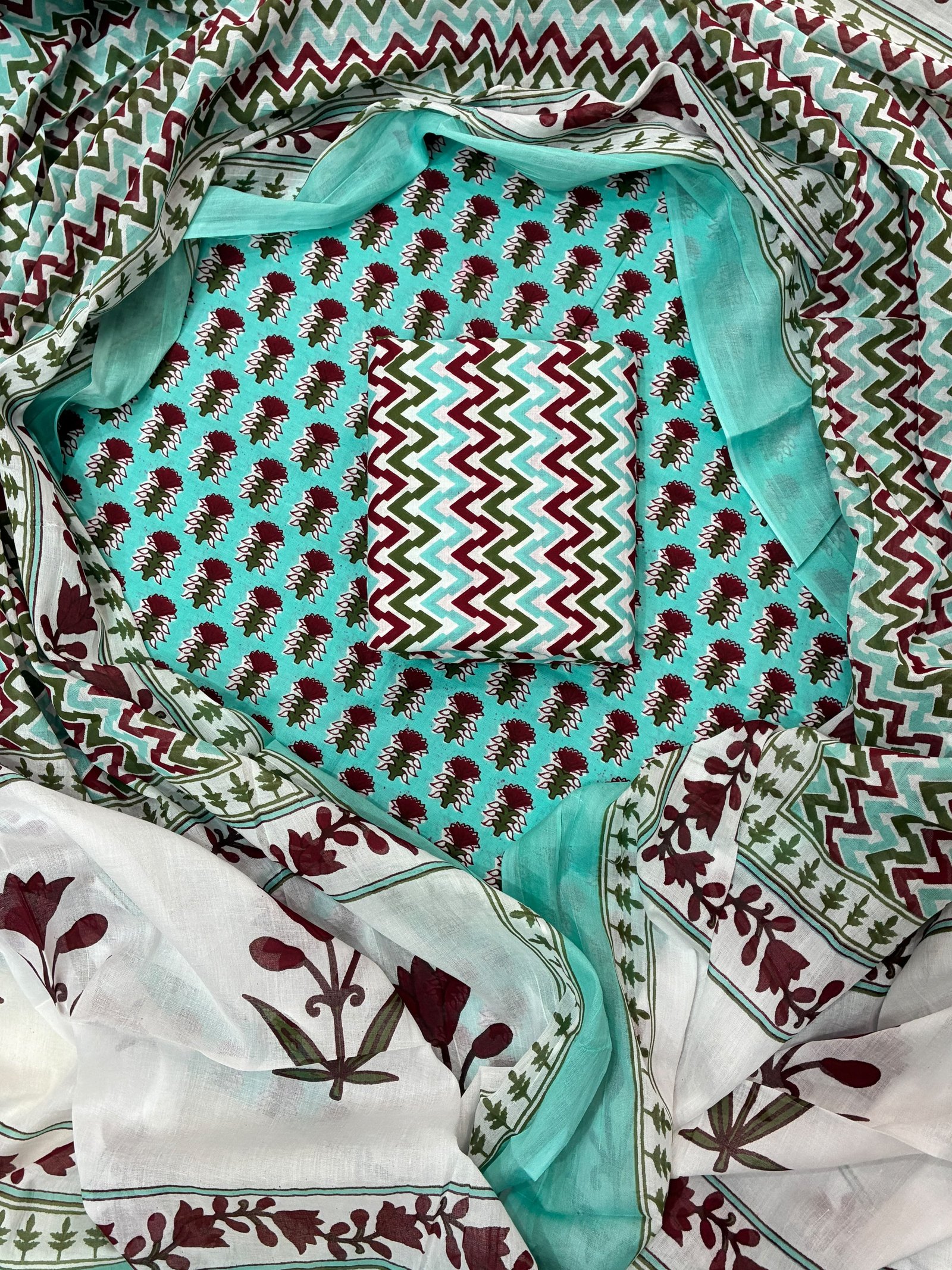 Cotton Dupatta Printed Suit