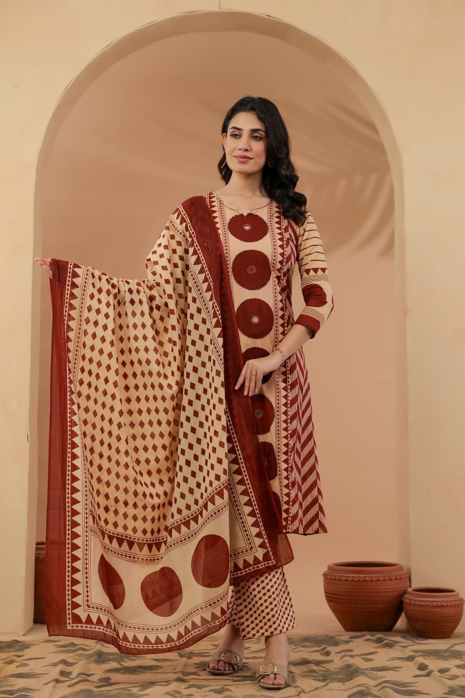 Cotton Printed Stitched Suit Set