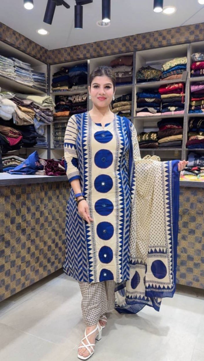 Cotton Printed Stitched Suit Set