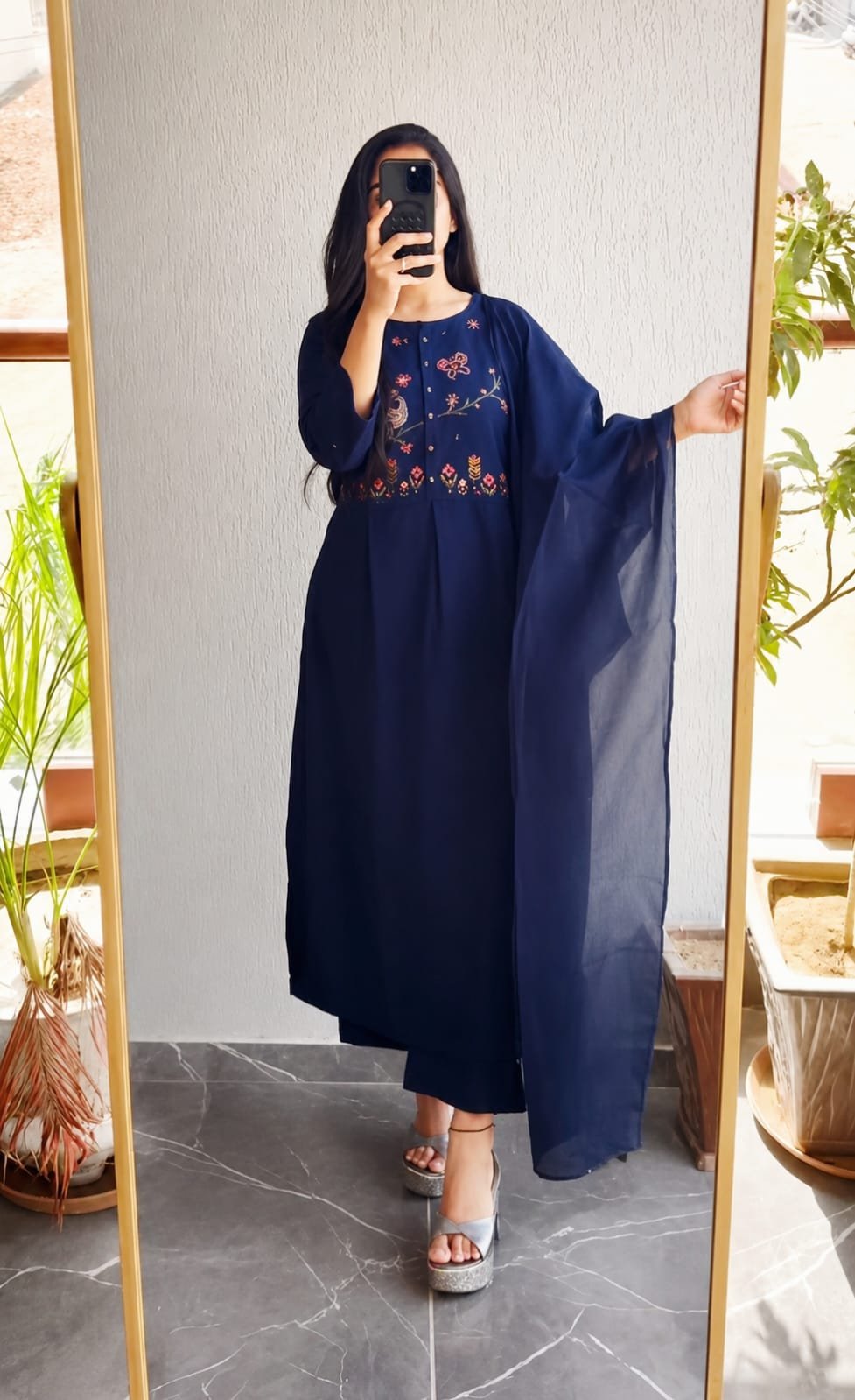 Cotton Embroidered Stitched Suit Set