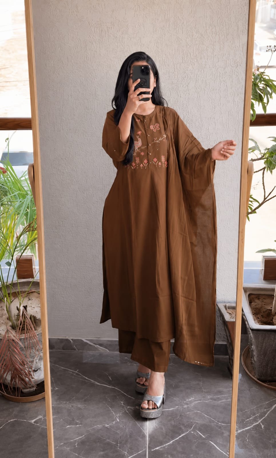 Cotton Embroidered Stitched Suit Set