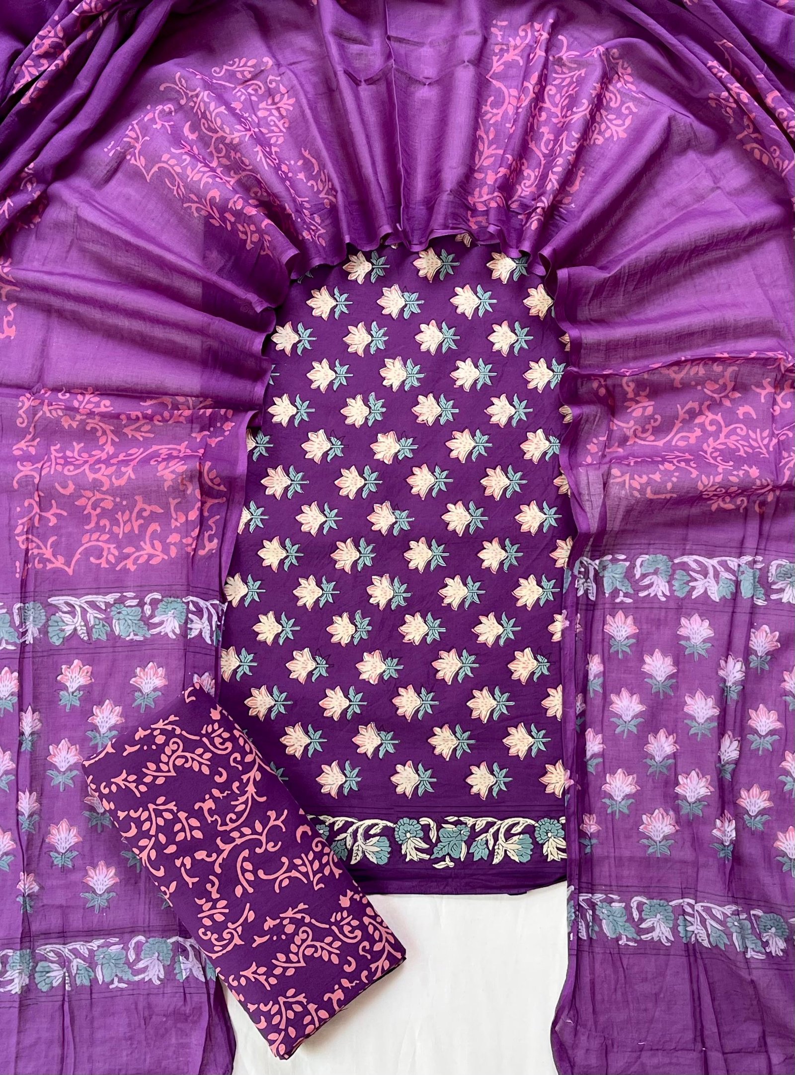 Cotton Dupatta Printed Suit