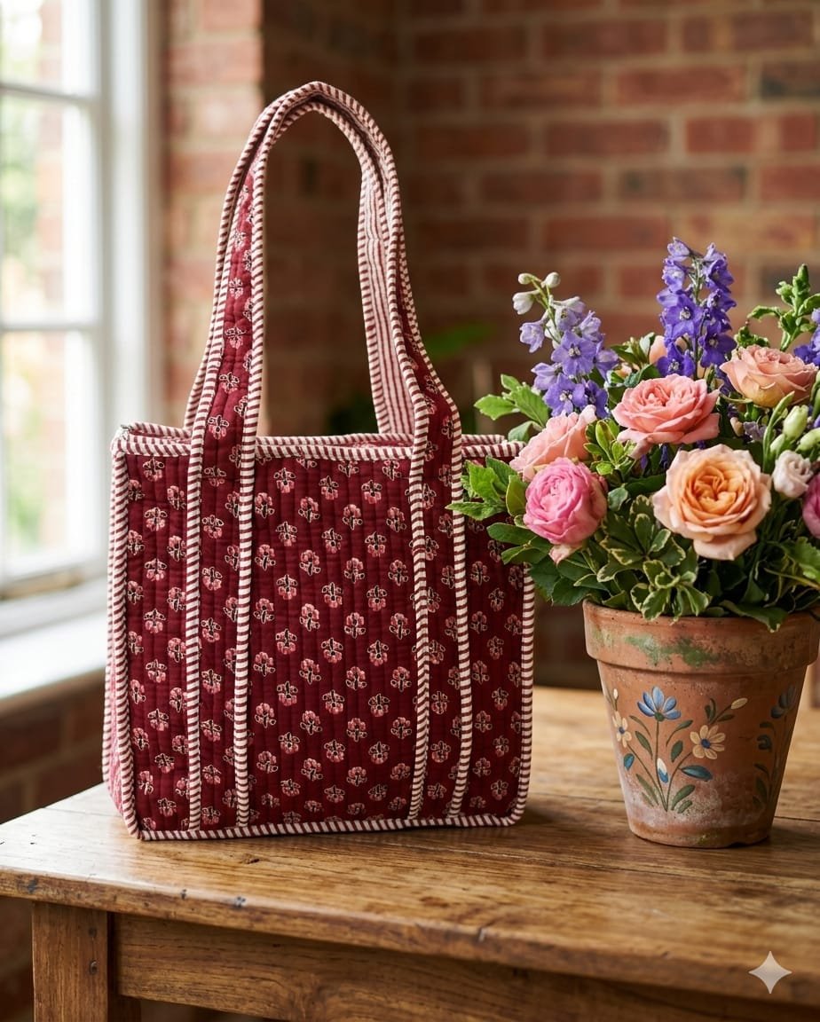 Cotton Printed Tote Bag 12*12