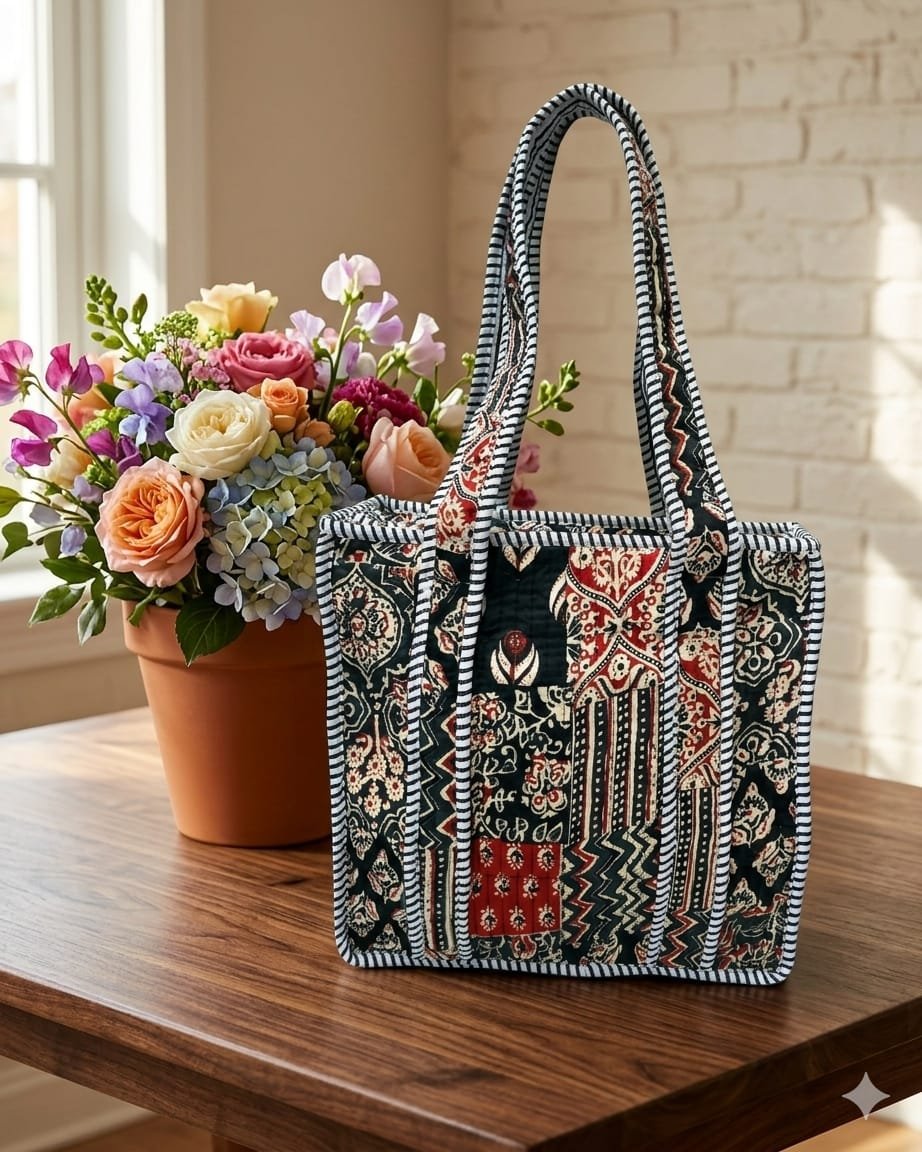 Cotton Printed Tote Bag 12*12