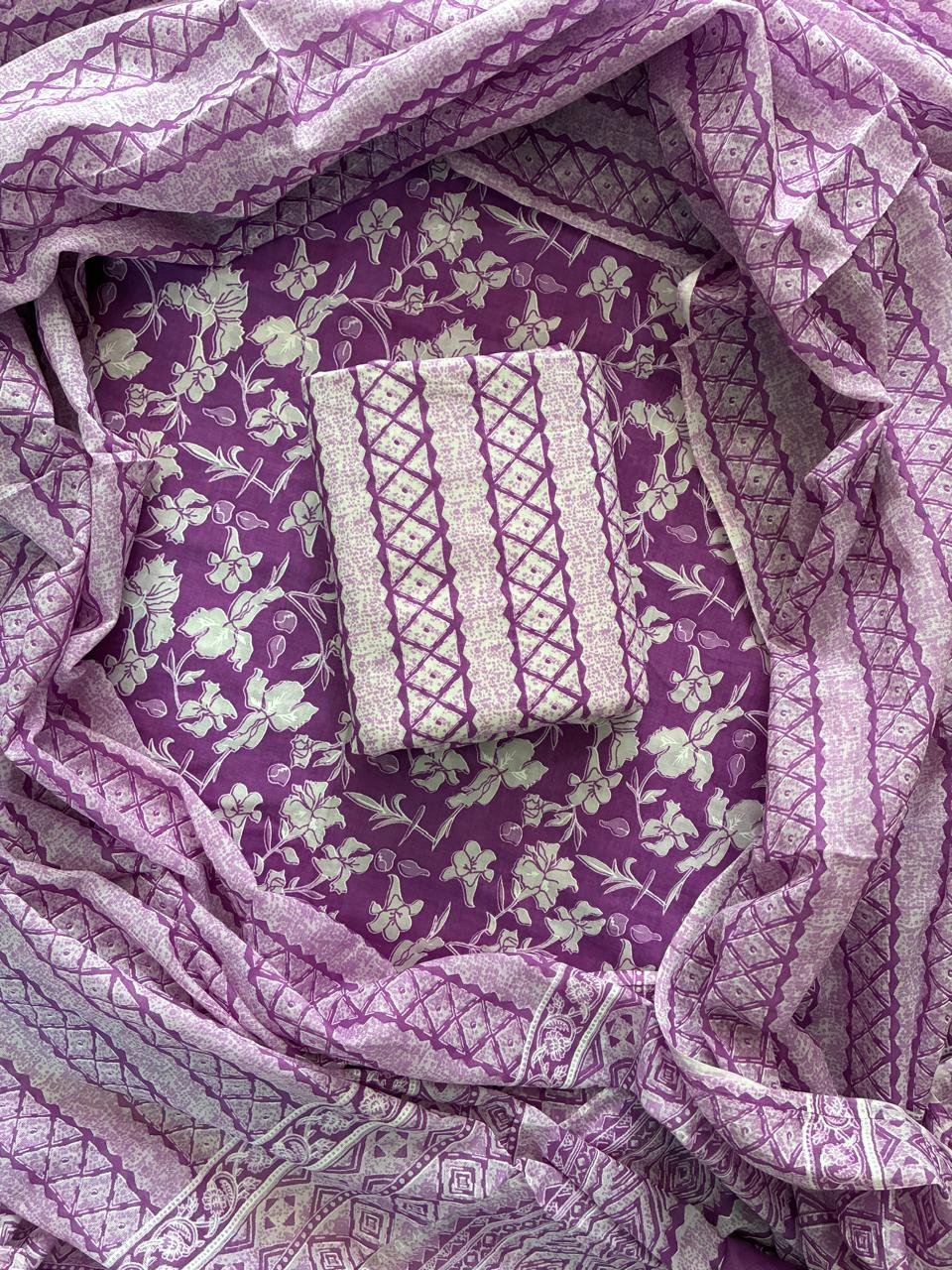 Cotton Dupatta Printed Suit
