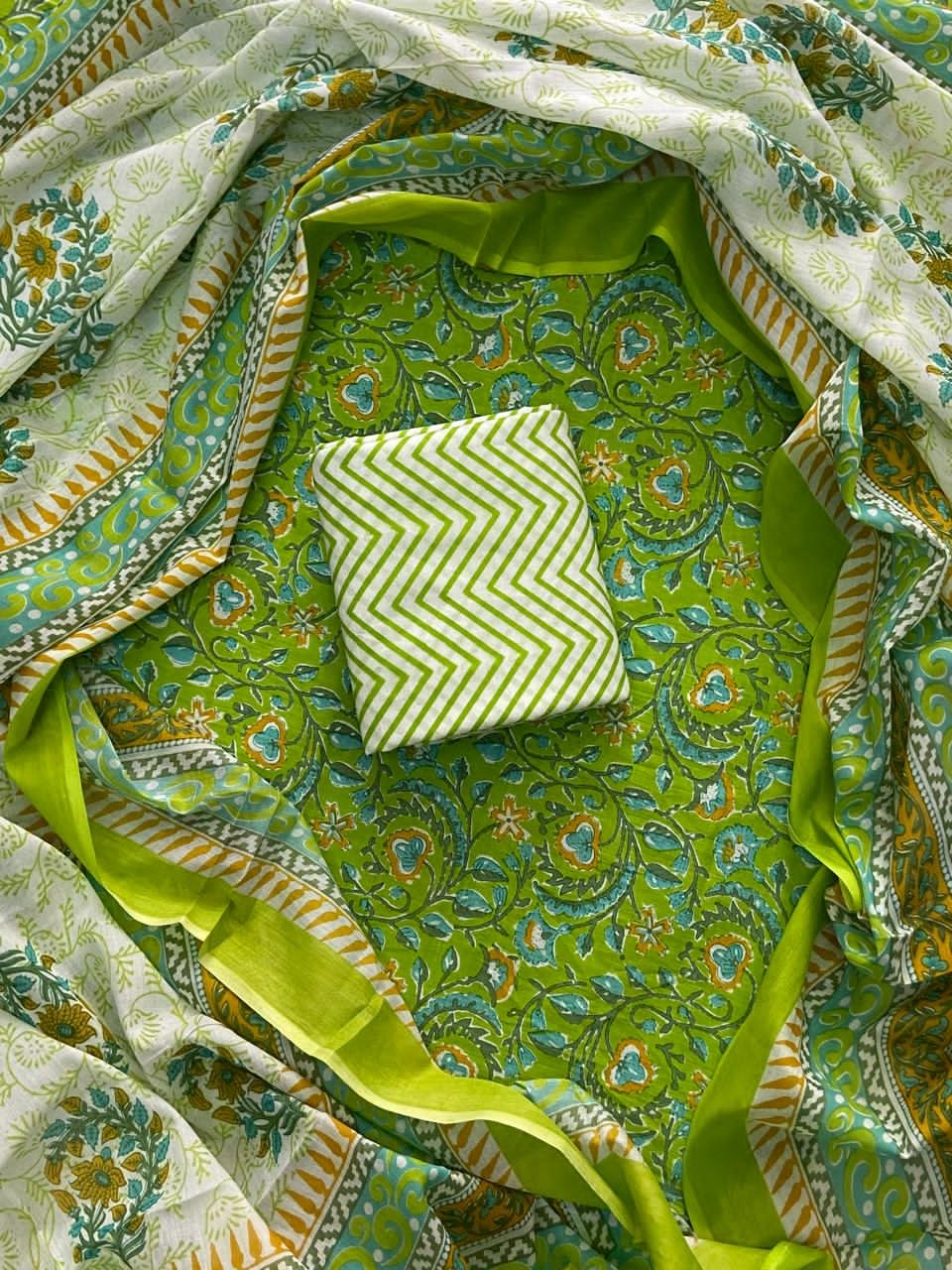 Cotton Dupatta Printed Suit