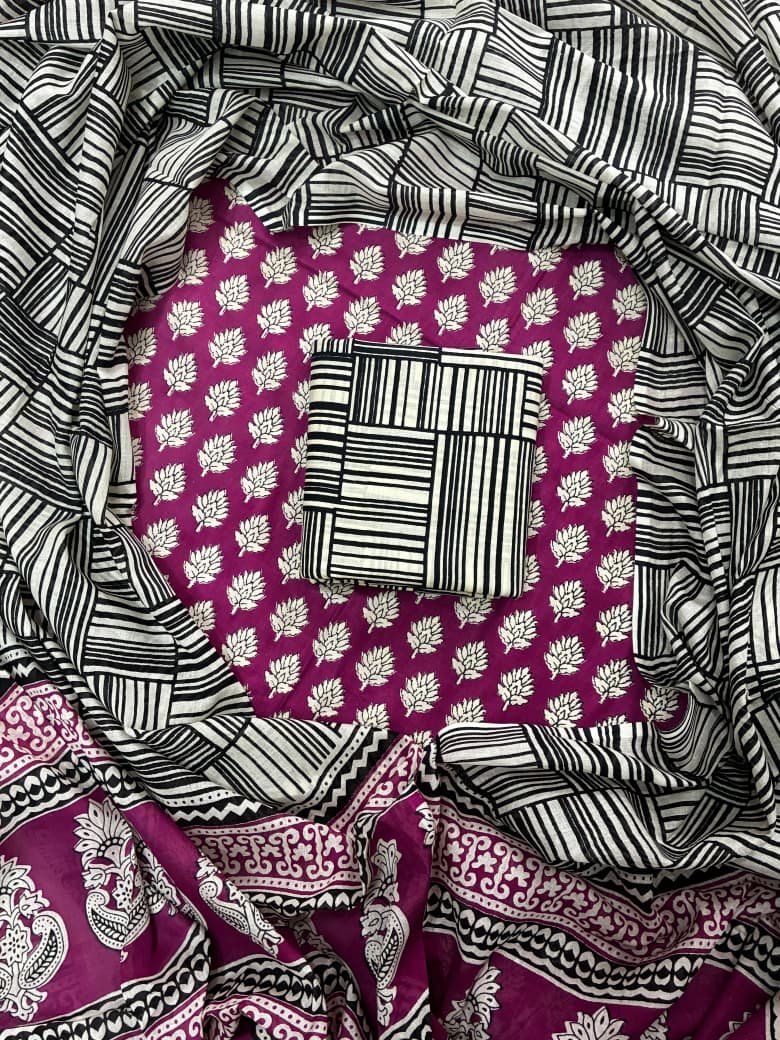 Cotton Dupatta Printed Suit